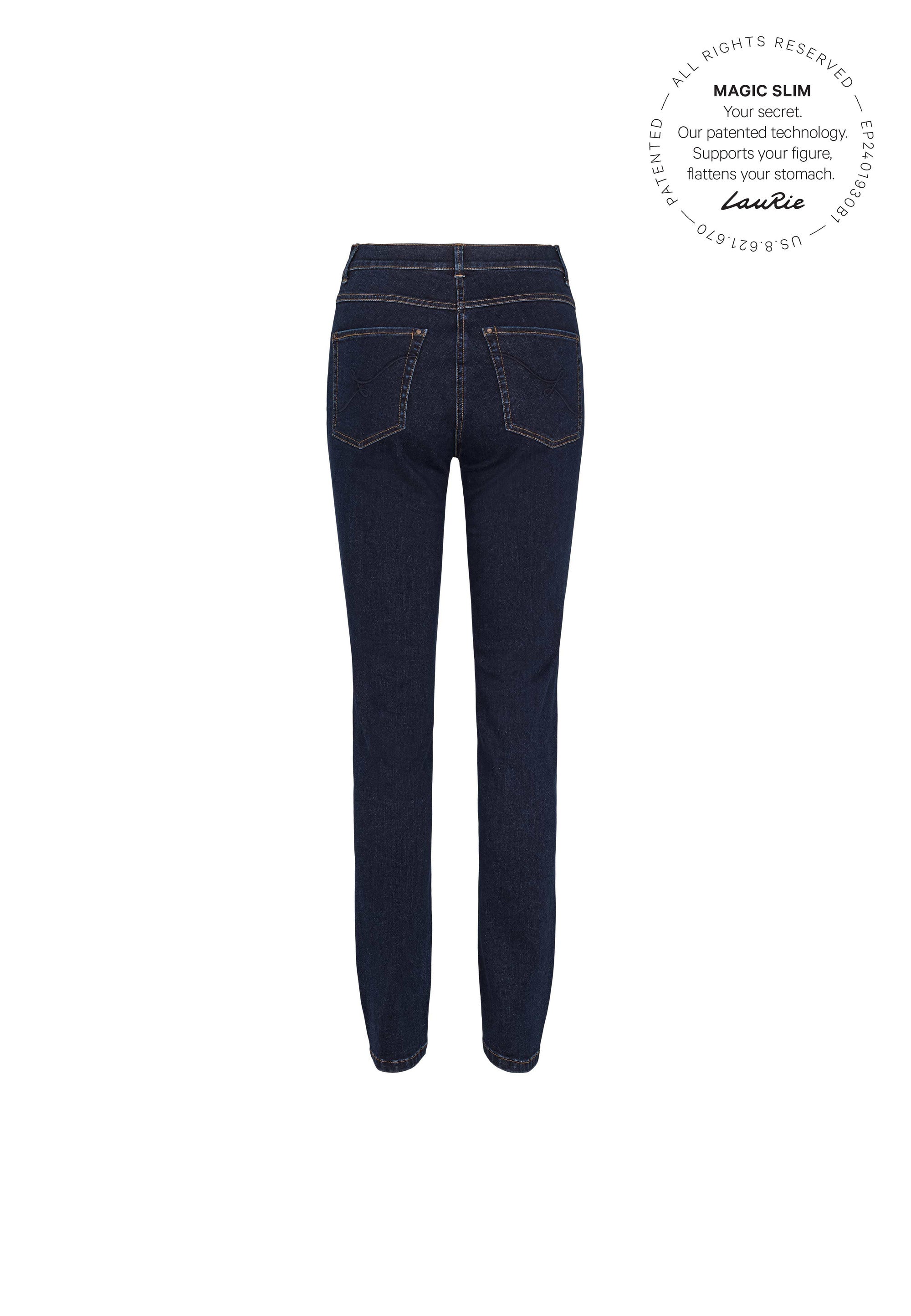 LAURIE Agatha Slim - Medium Length Slim 40513 Dark Blue Denim