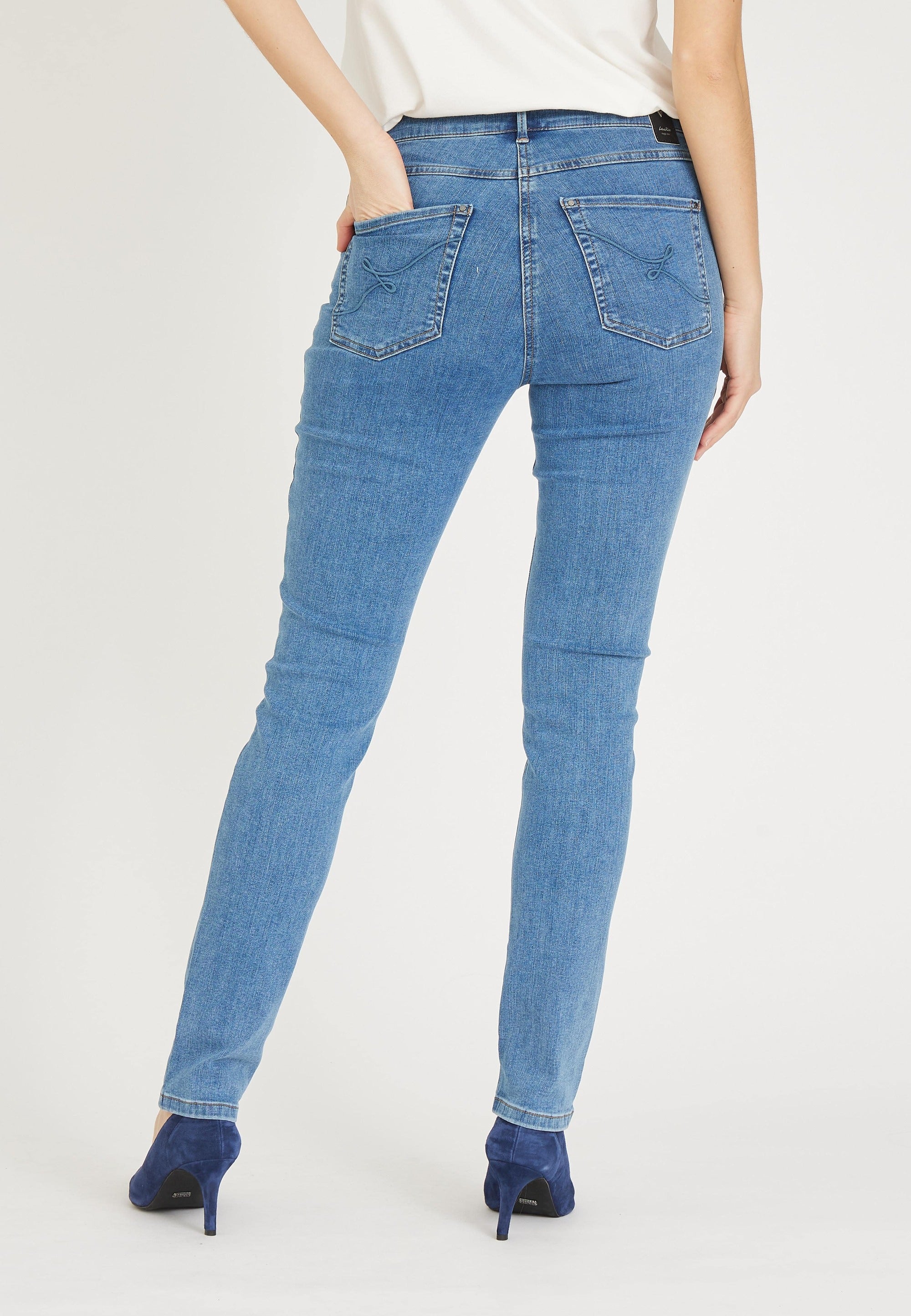LAURIE Agatha Slim - Medium Length Slim 43504 Blue Denim