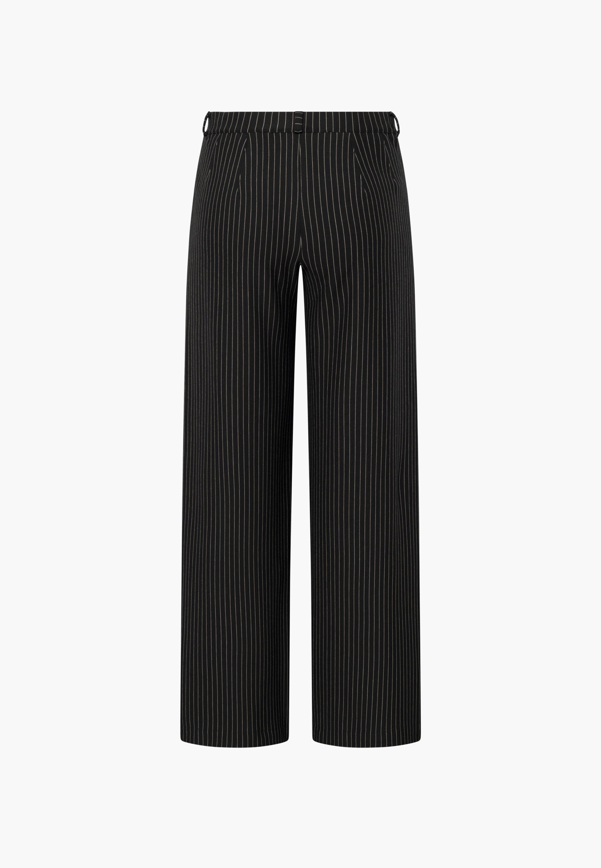 LAURIE Donna Loose Jersey - Medium Length Loose Black Stripe
