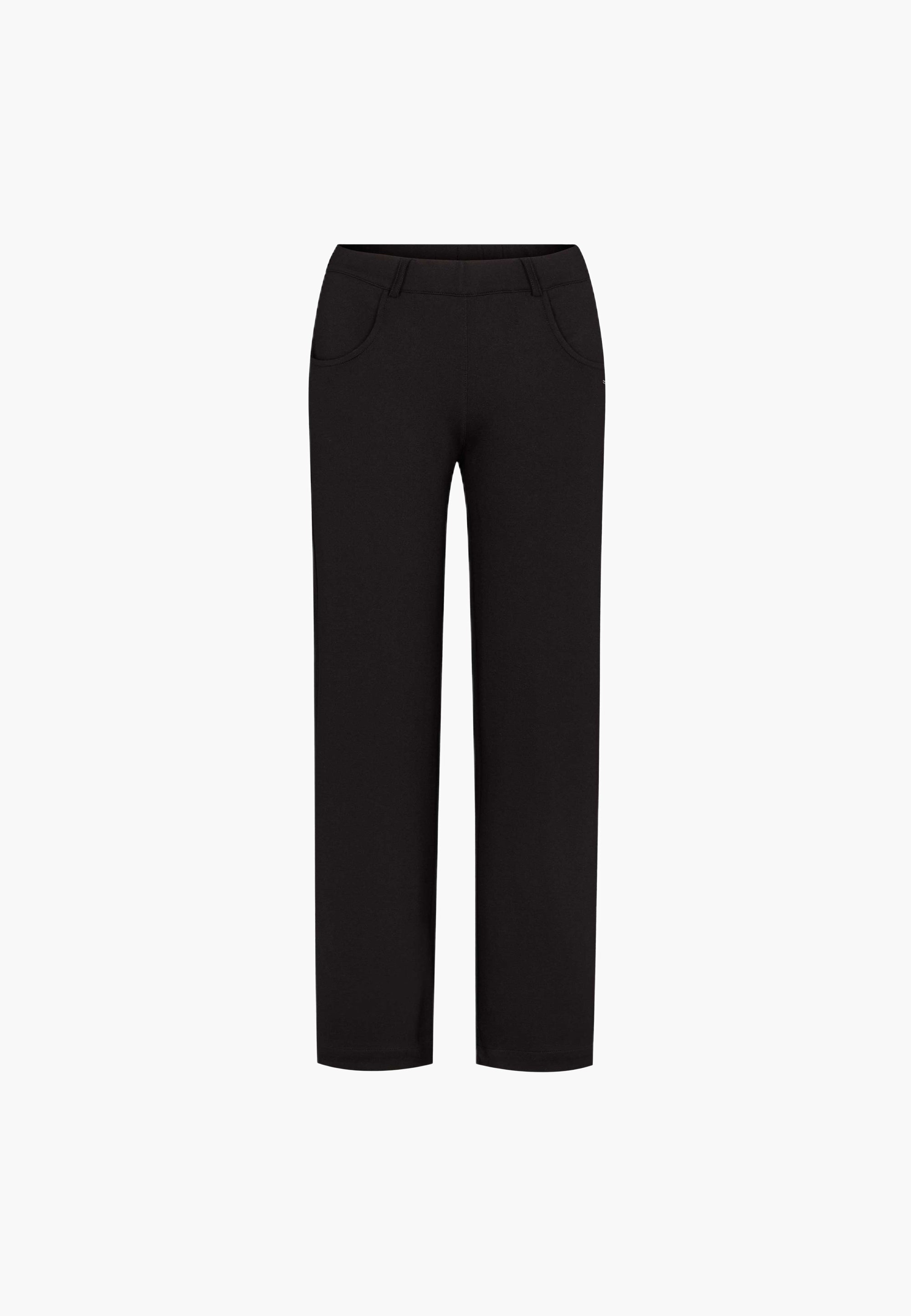 LAURIE Donna Loose Jersey - Medium Length Loose Black Brushed