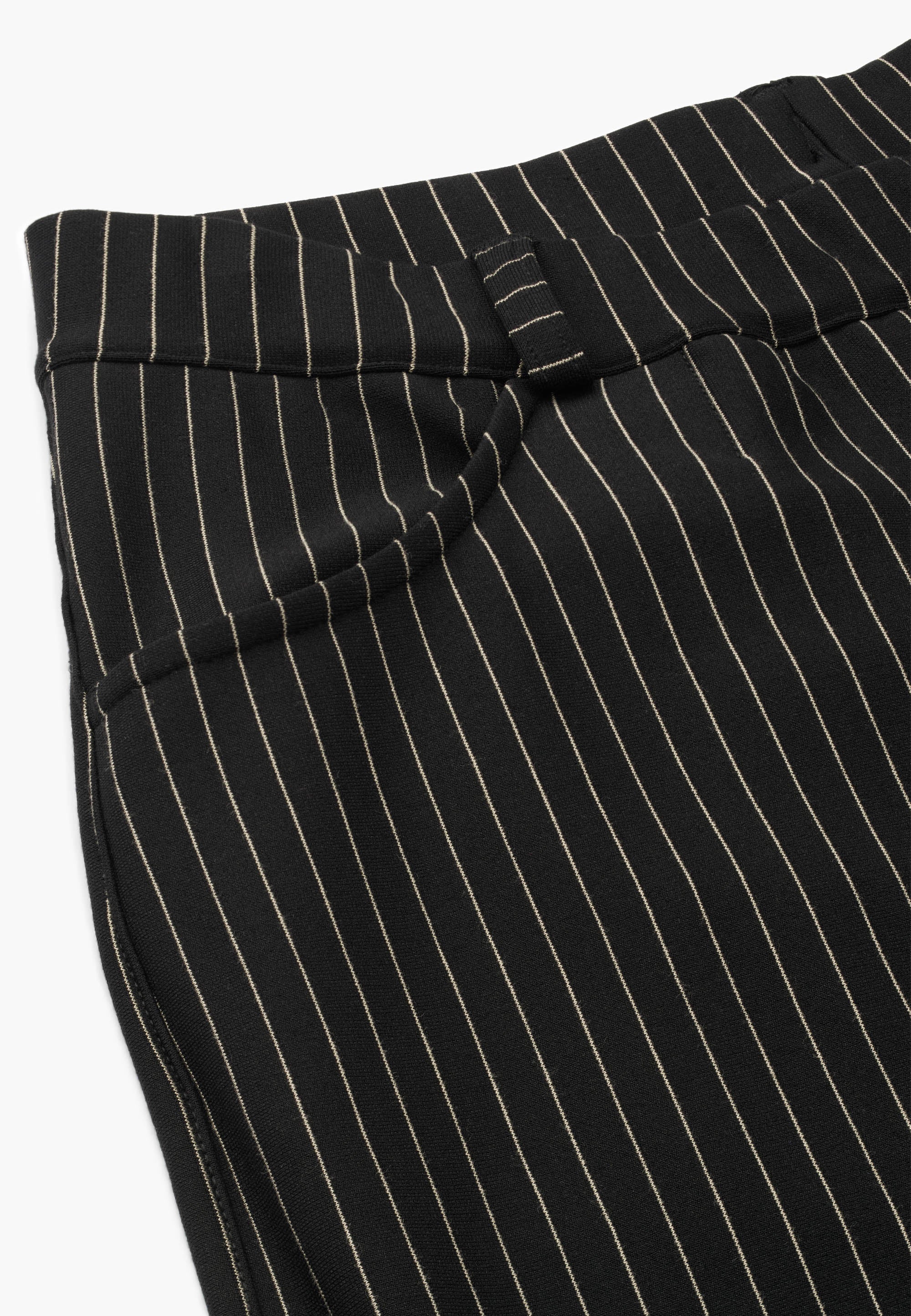 LAURIE Donna Loose Jersey - Short Length Loose Black Stripe