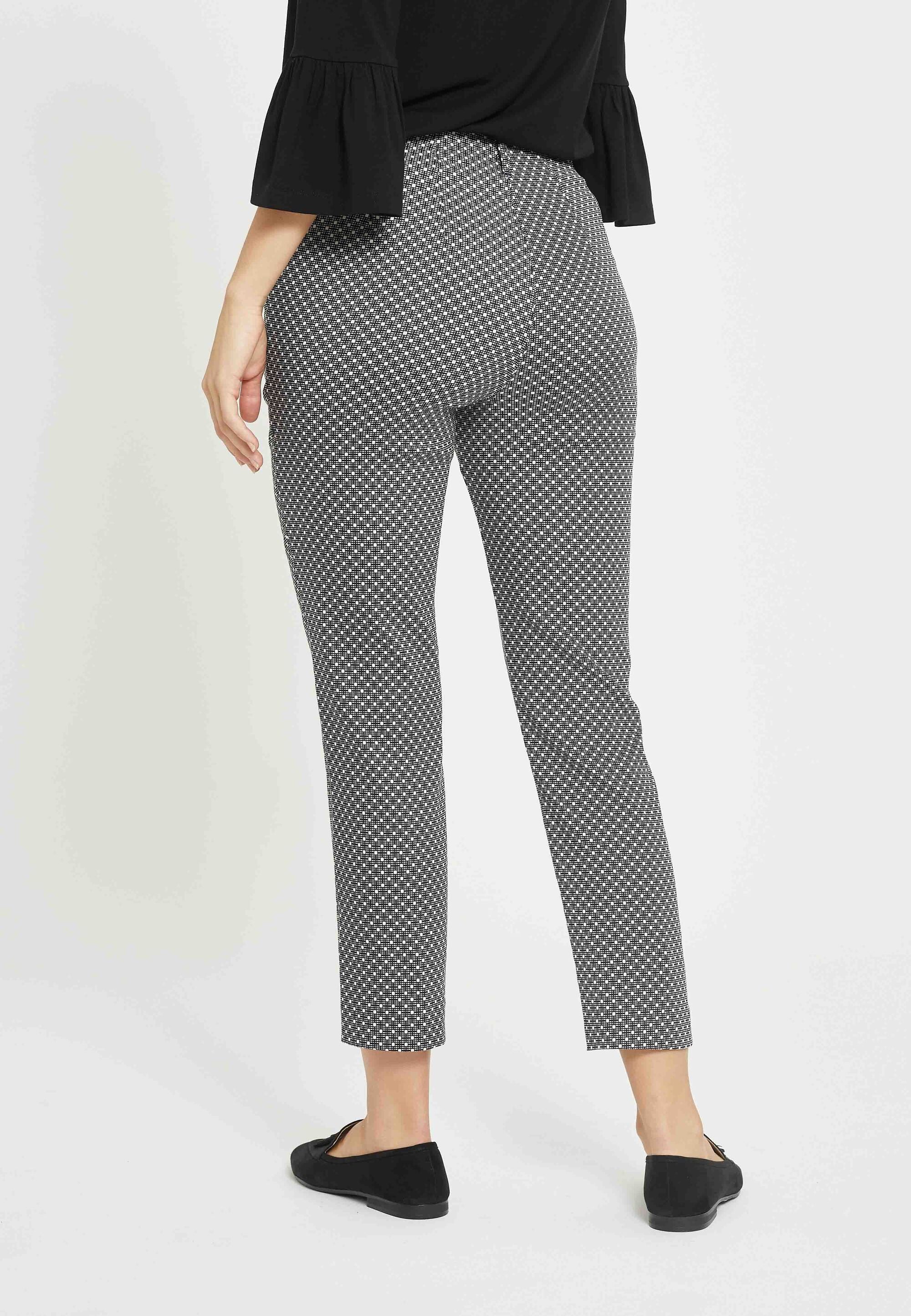 LAURIE Grace - Crop Slim 49716 Navy Jacquard