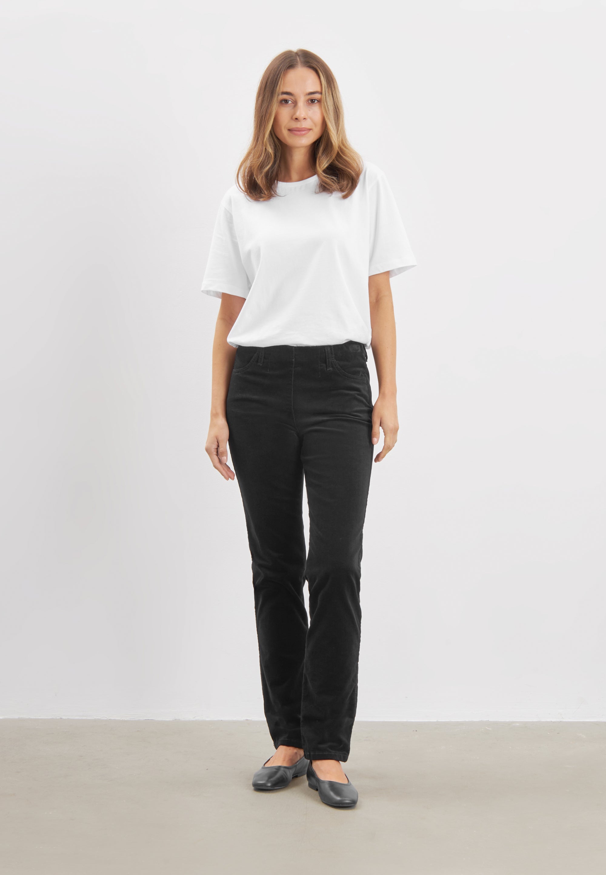 LAURIE Kelly Regular Fløjl - Medium Length Regular 99000 Black