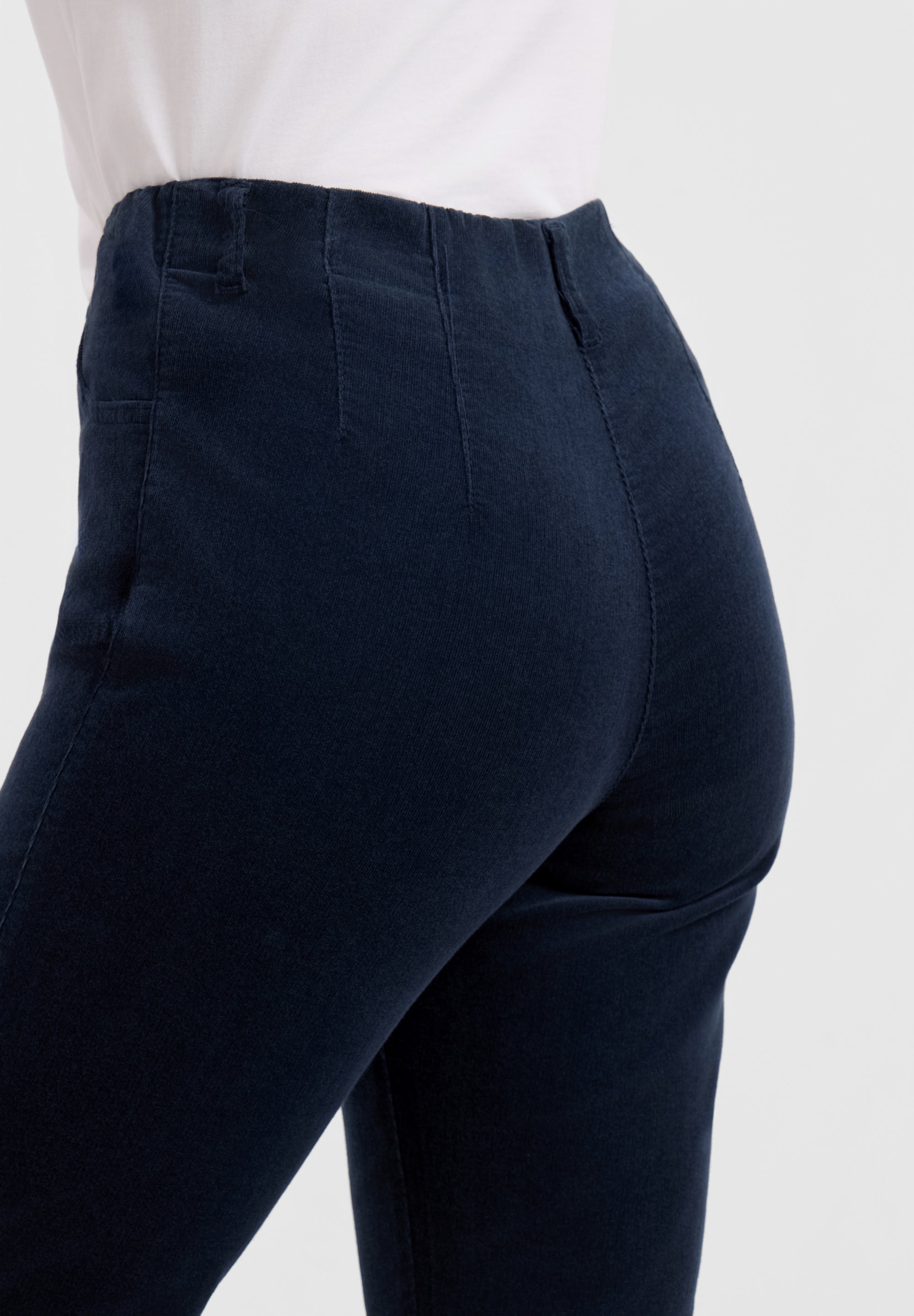LAURIE Kelly Regular Fløjl - Medium Length Regular 49000 Navy