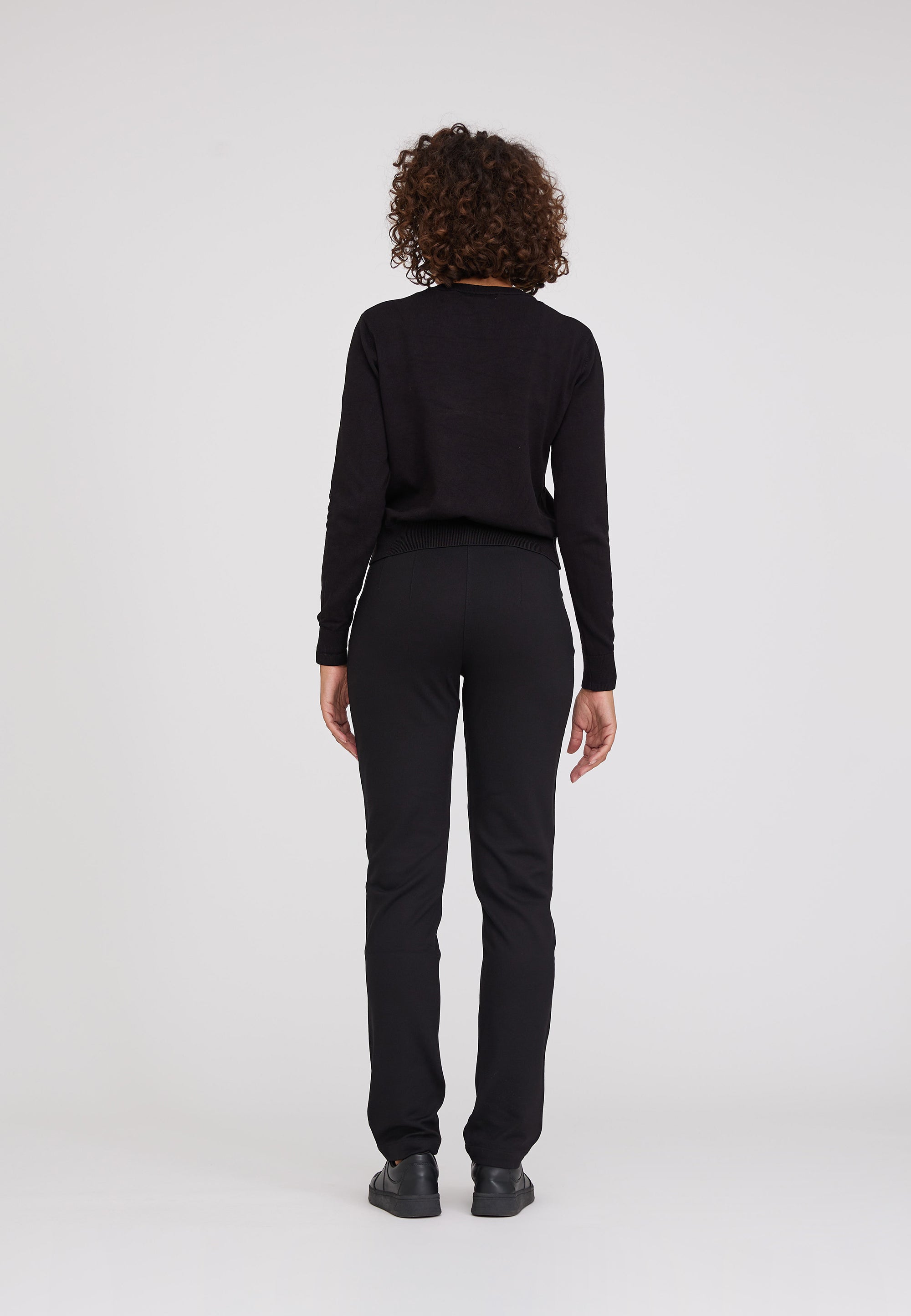 LAURIE Kelly Regular Jersey - Medium Length Regular Black Brushed