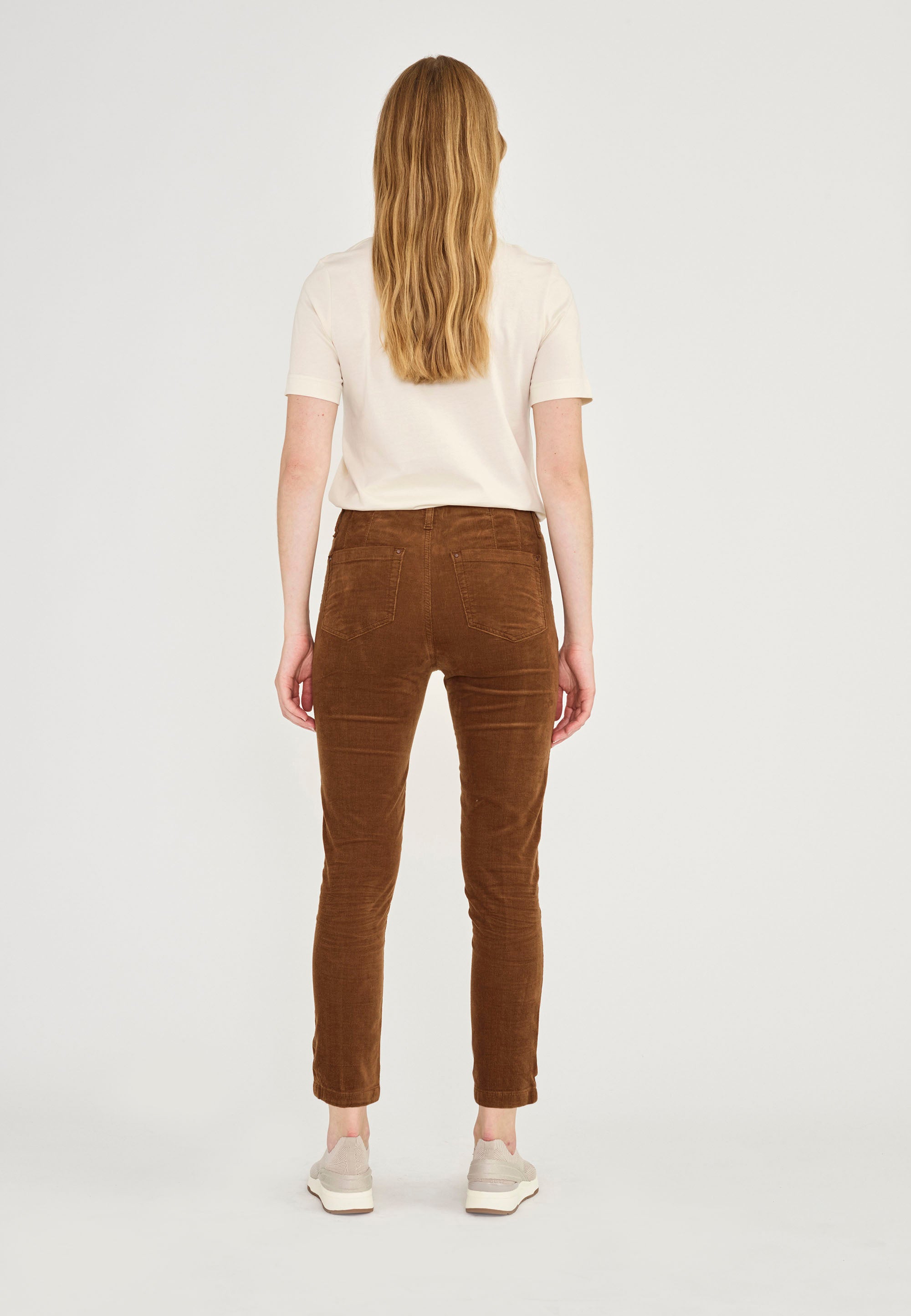 LAURIE Madison Slim Fløjl Crop Slim 85000 Bronze