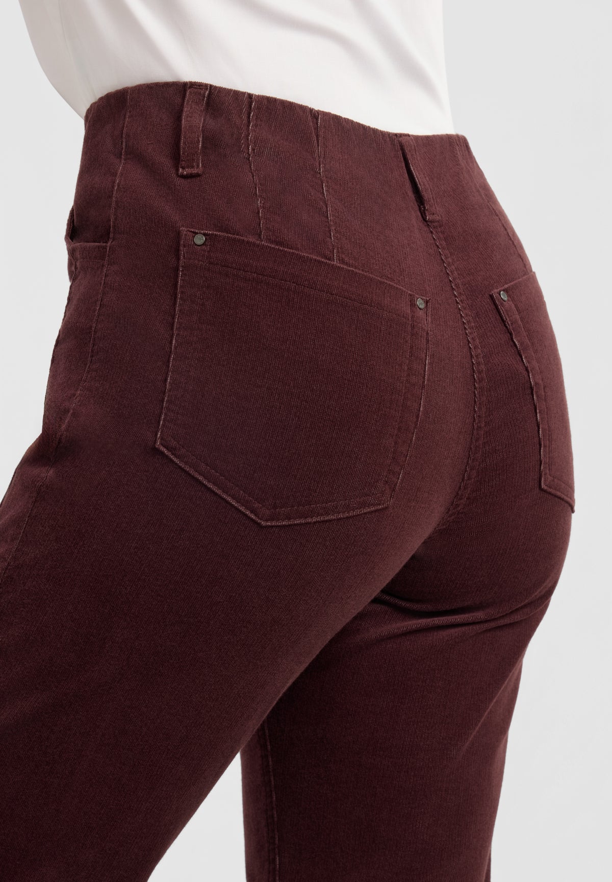 LAURIE Piper Pure Regular Fløjl - Cropped Regular 68000 Dark Plum