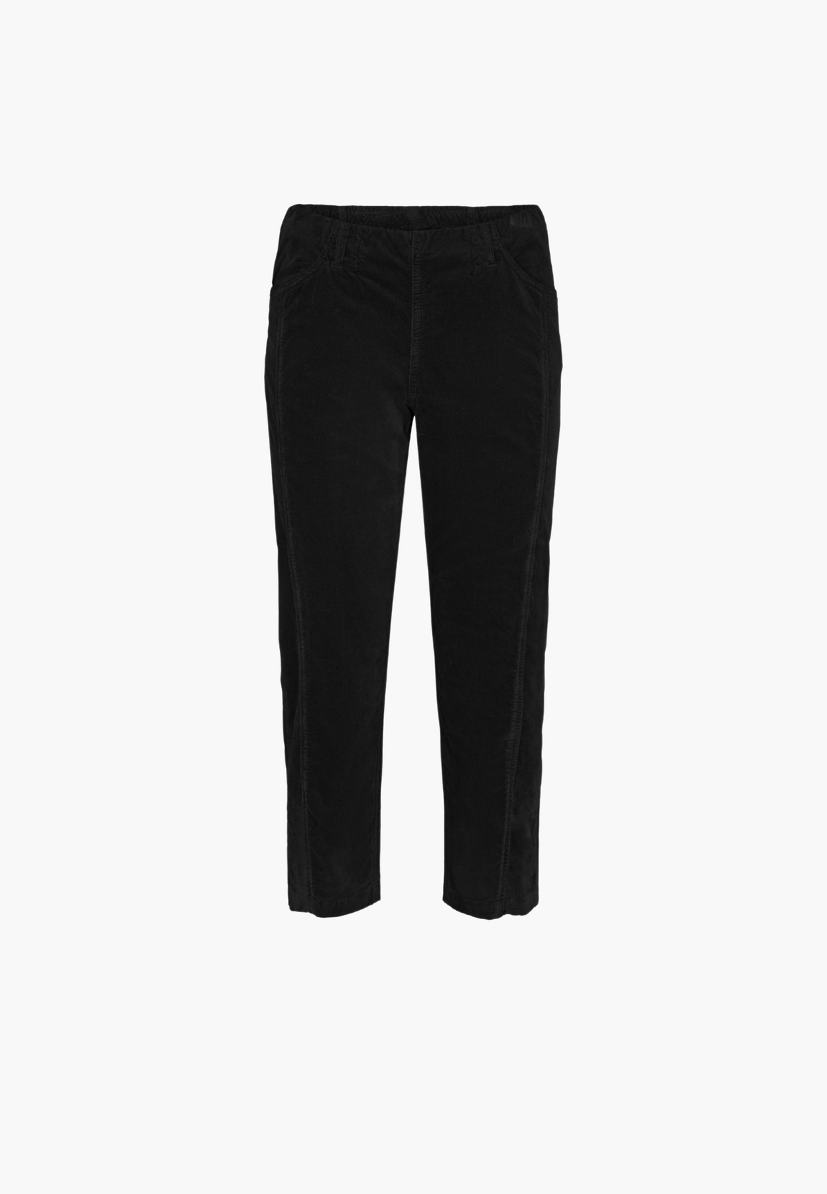 LAURIE Piper Pure Regular Fløjl - Cropped Regular 99000 Black