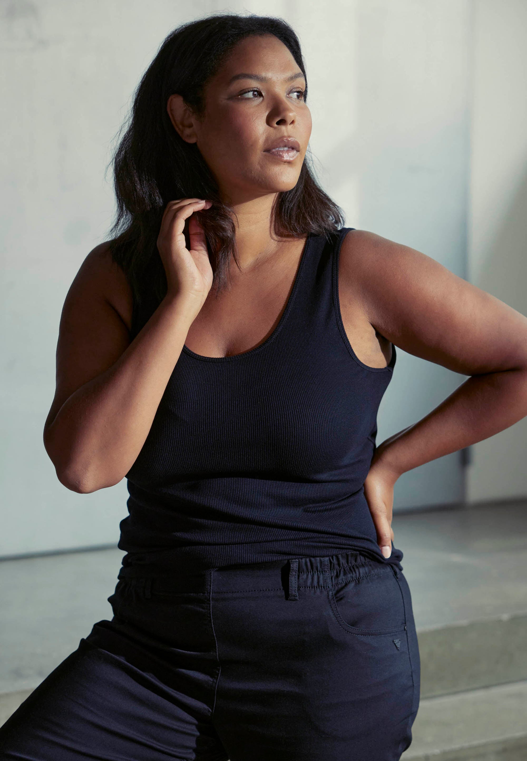 LAURIE Alberte Tank Top Tops 99000 Black