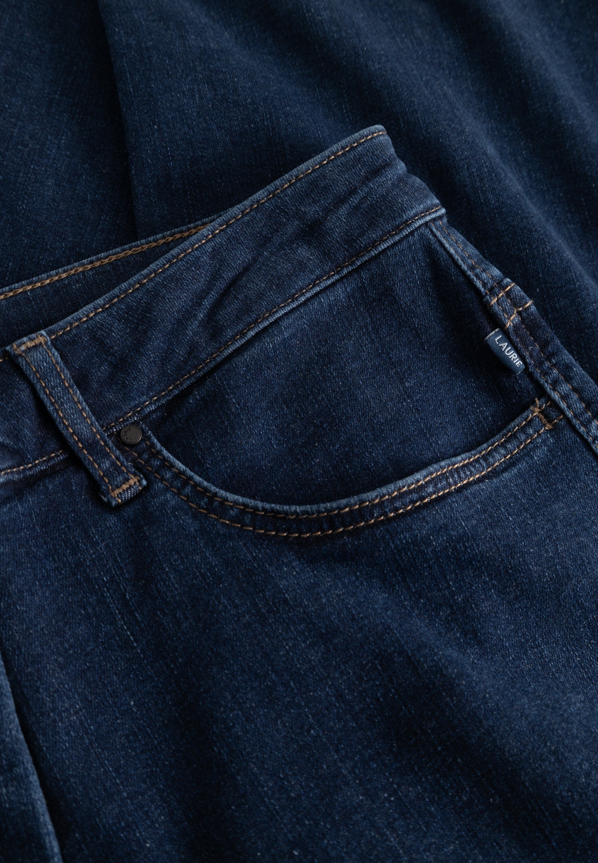 LAURIE Amelia Raw Straight Cropped Straight 40513 Dark Blue Denim