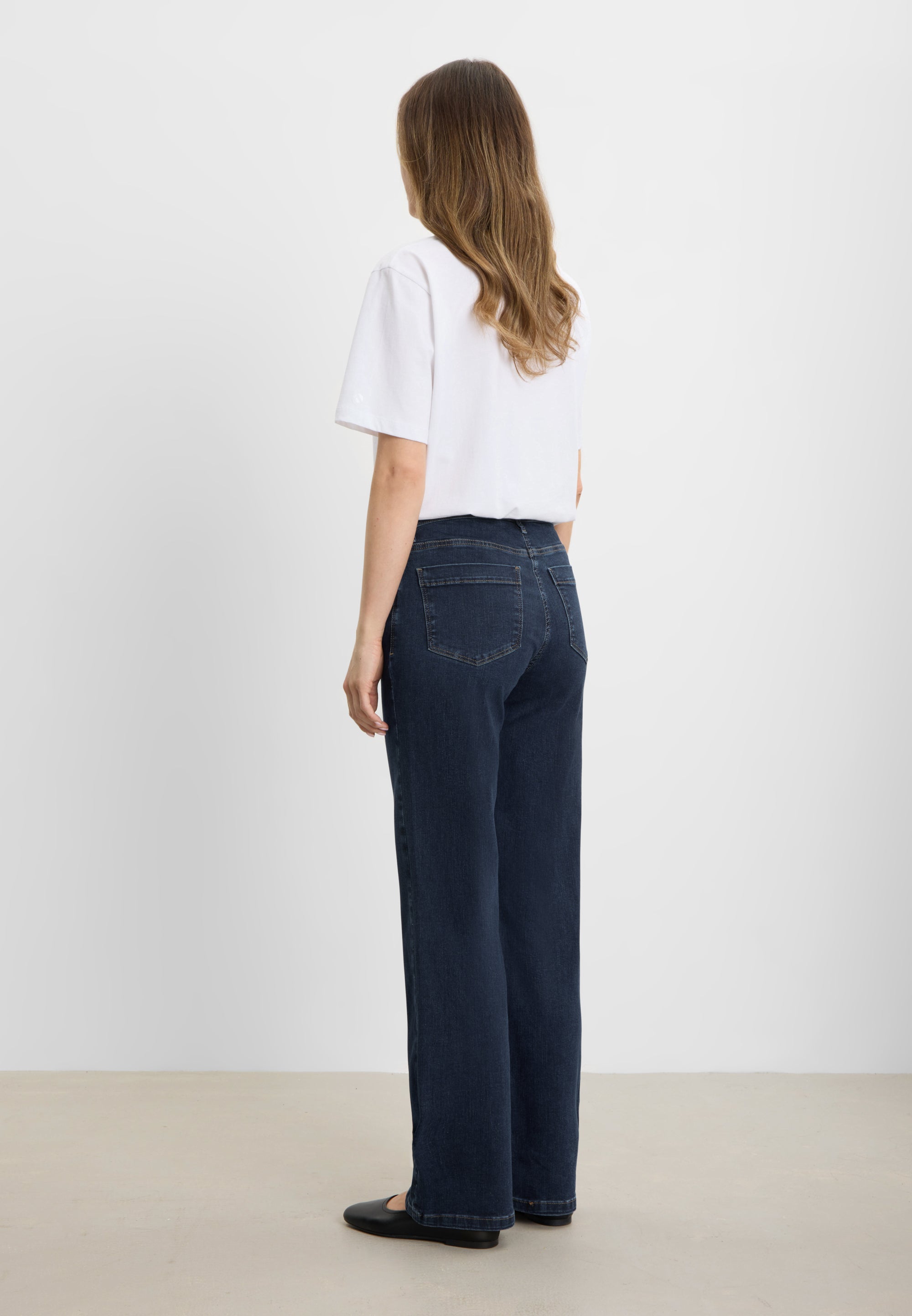 LAURIE Amelia Straight - Medium Length Straight 40513 Dark Blue Denim