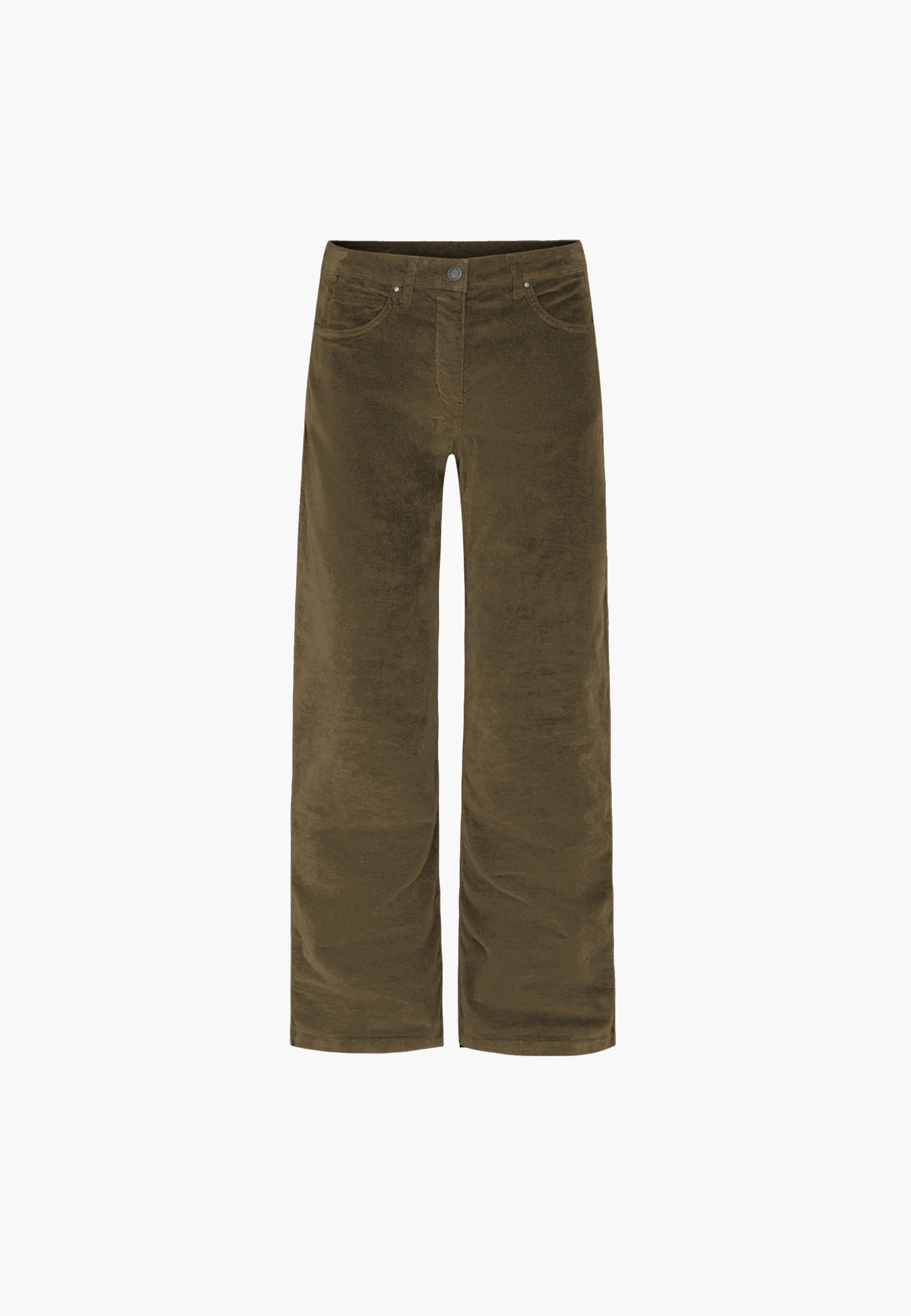 LAURIE  Carol Loose Fløjl - Medium Length Loose 58900 Dark Olive