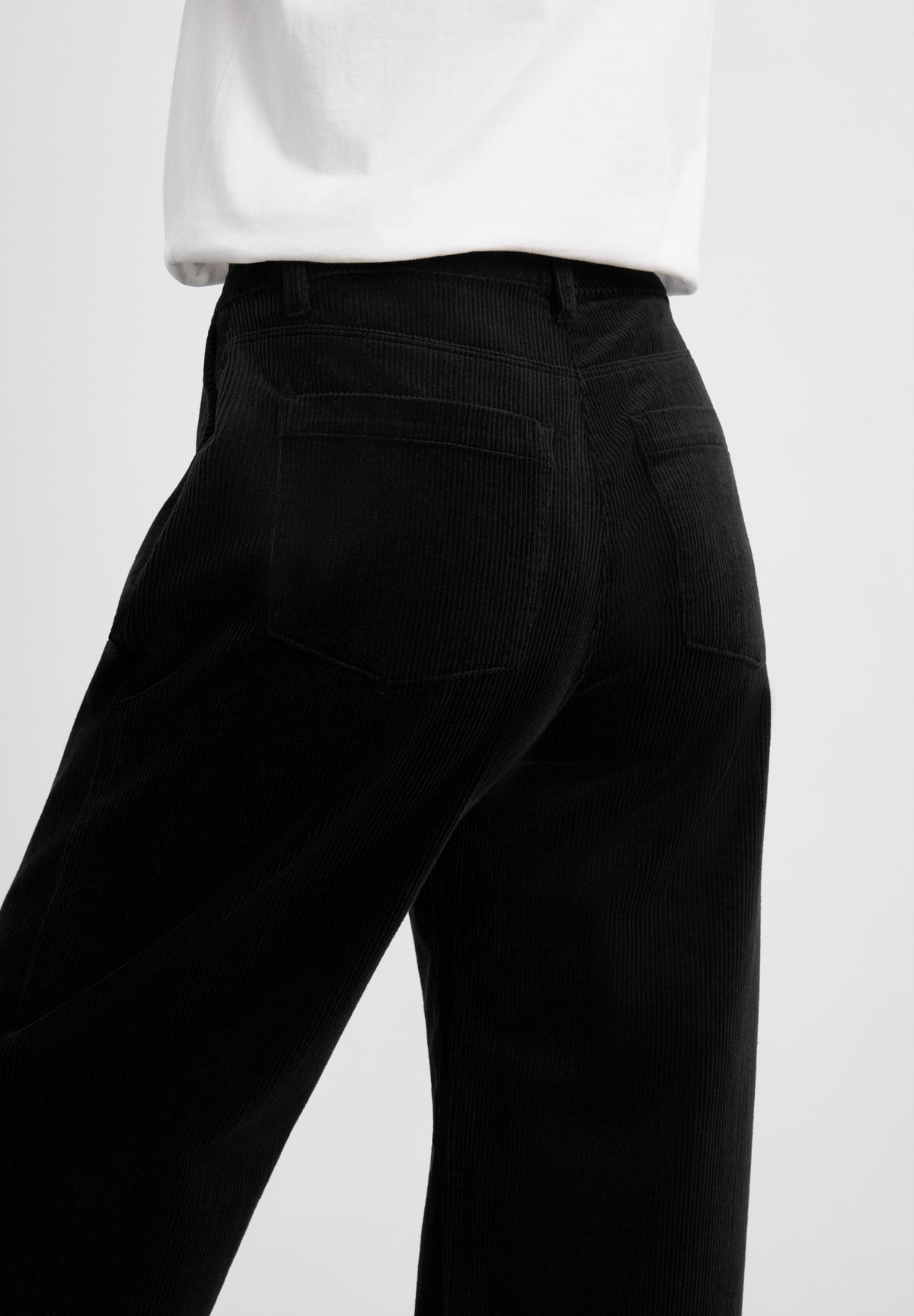 LAURIE Charm Loose Fløjl - Medium Length Loose 99000 Black