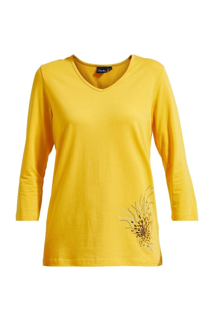 LAURIE  Diaz Deco Bluse T-Shirts 73103 Warm Yellow