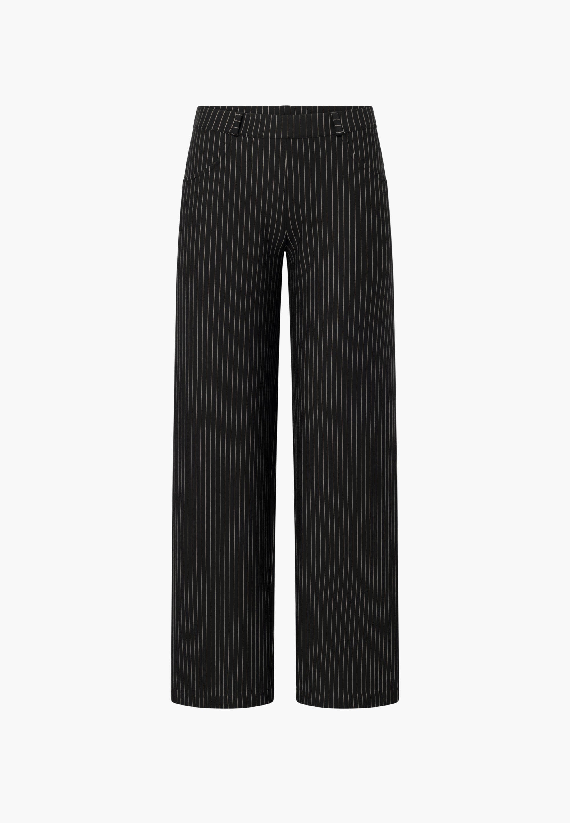 LAURIE Donna Loose Jersey - Medium Length Loose Black Stripe