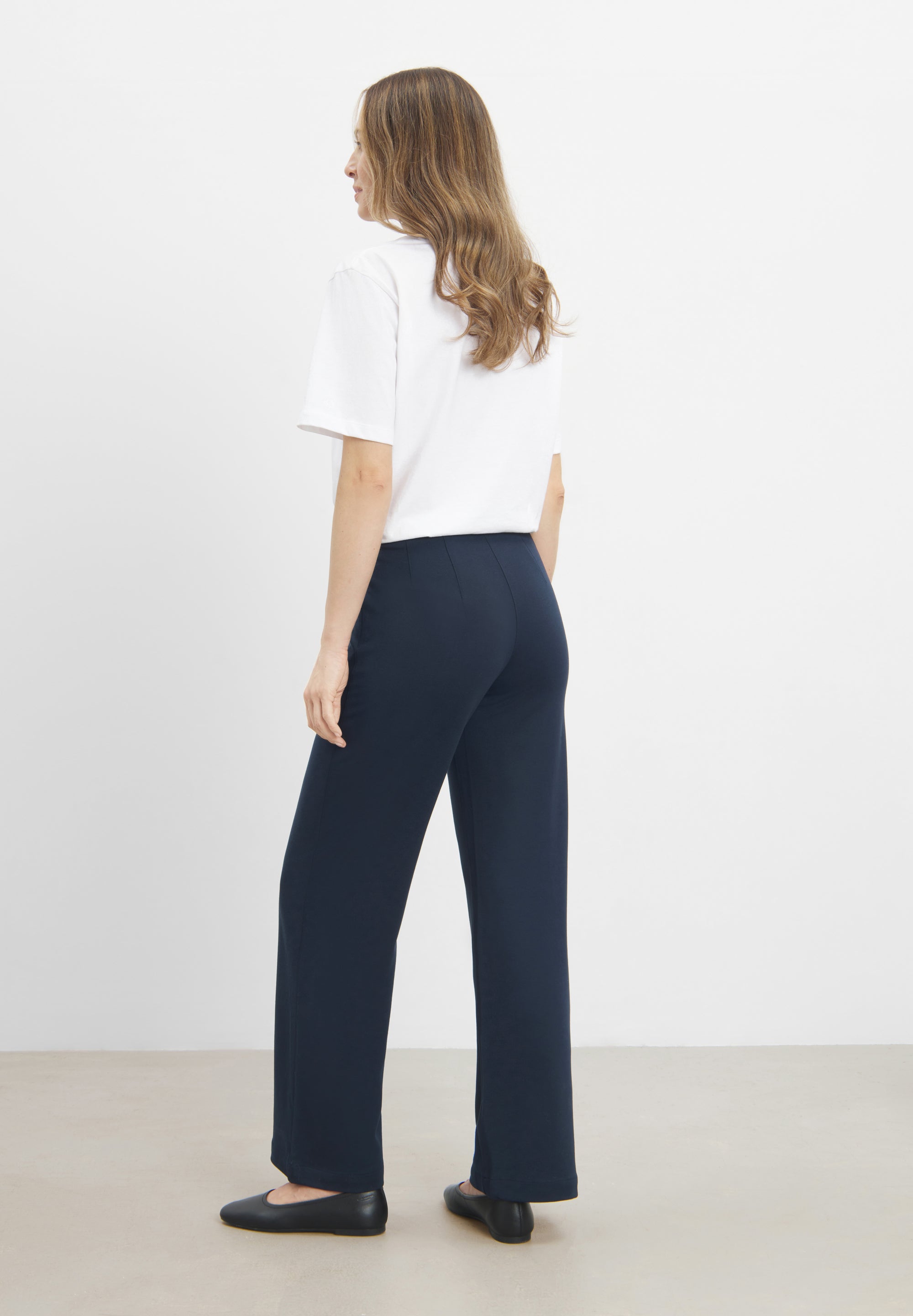 LAURIE Donna Loose Jersey - Short Length Loose Navy Brushed
