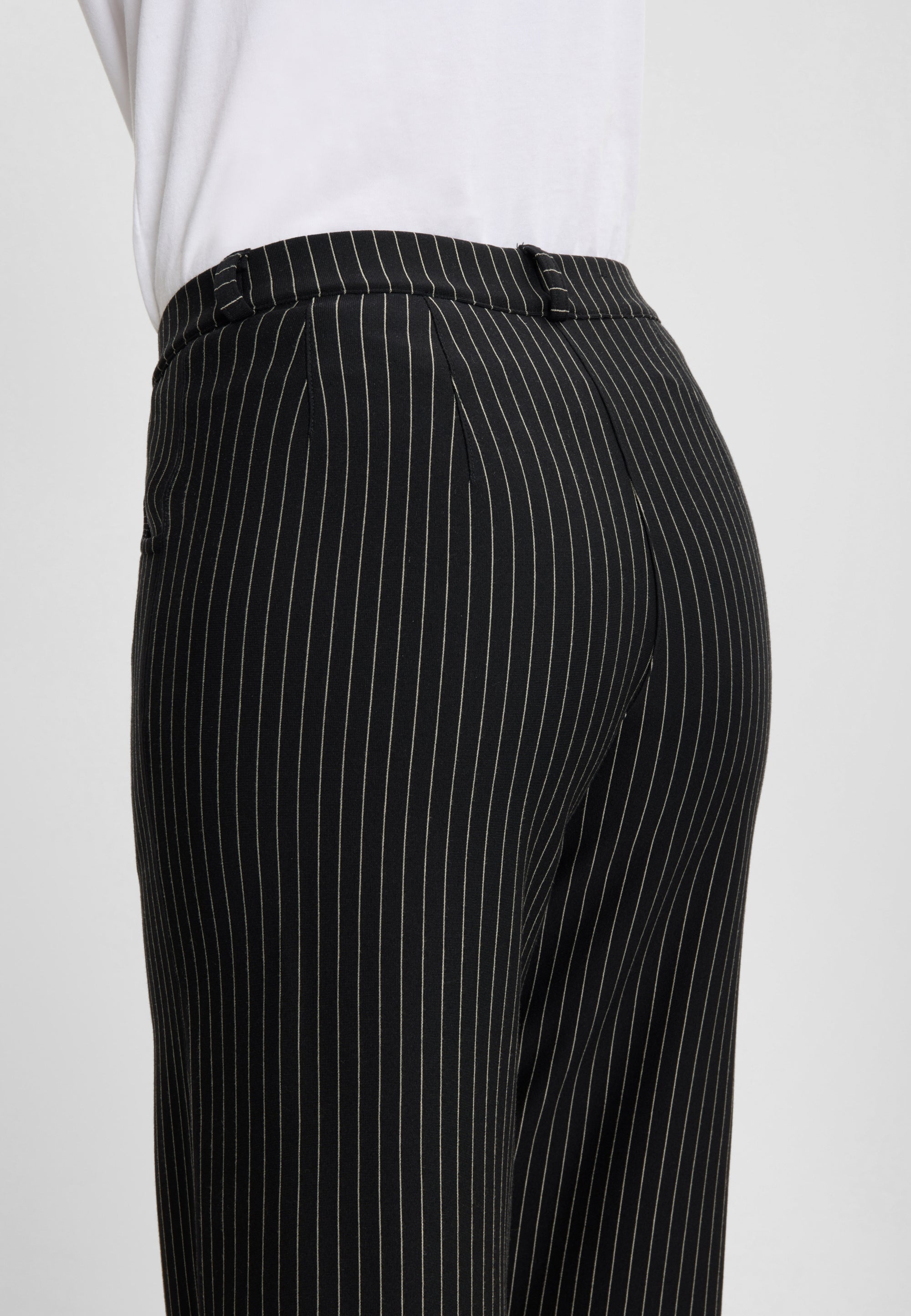 LAURIE Donna Loose Jersey - Short Length Loose Black Stripe