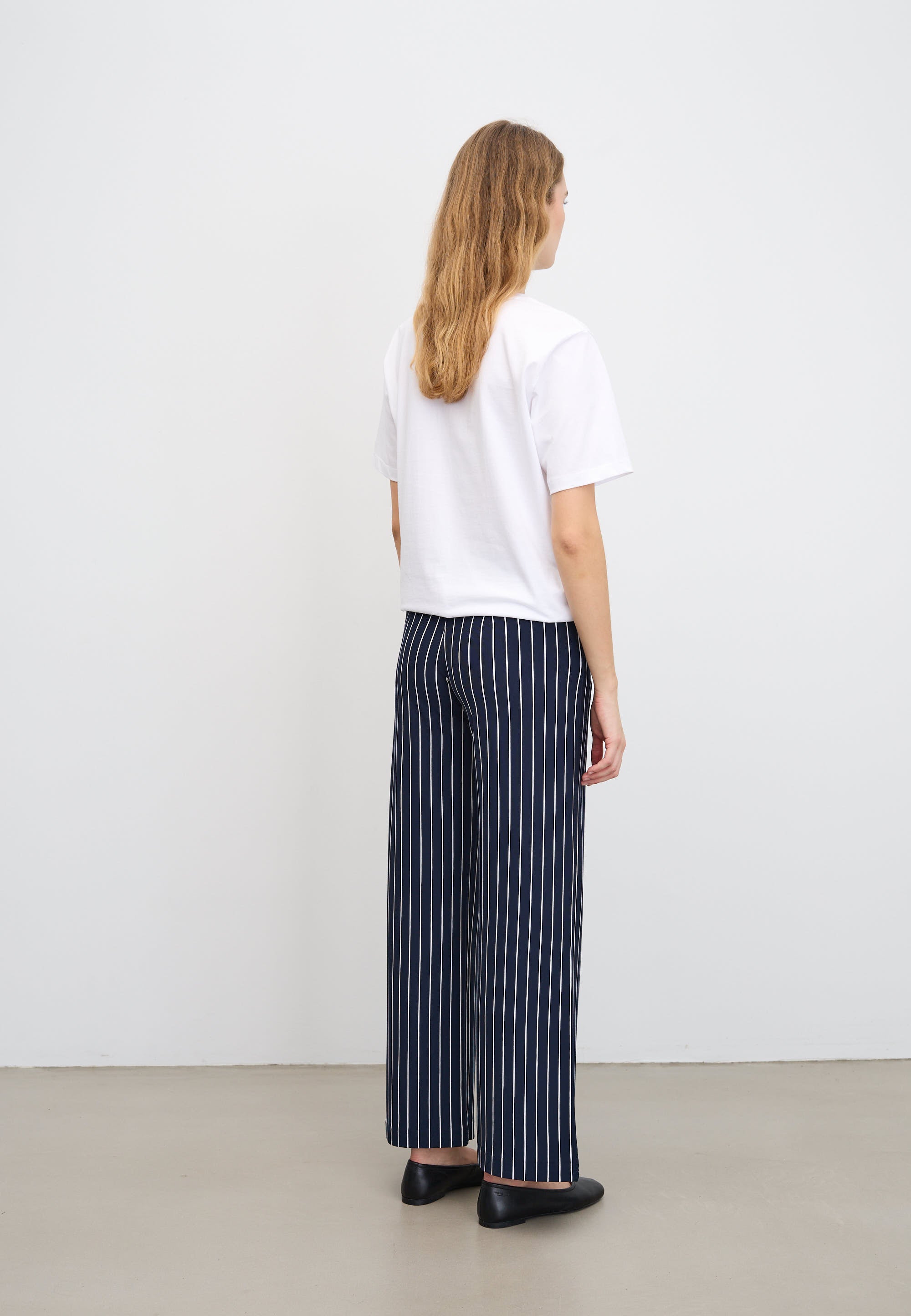 LAURIE  Donna Loose Jersey - Short Length Loose 49222 Navy Stripe