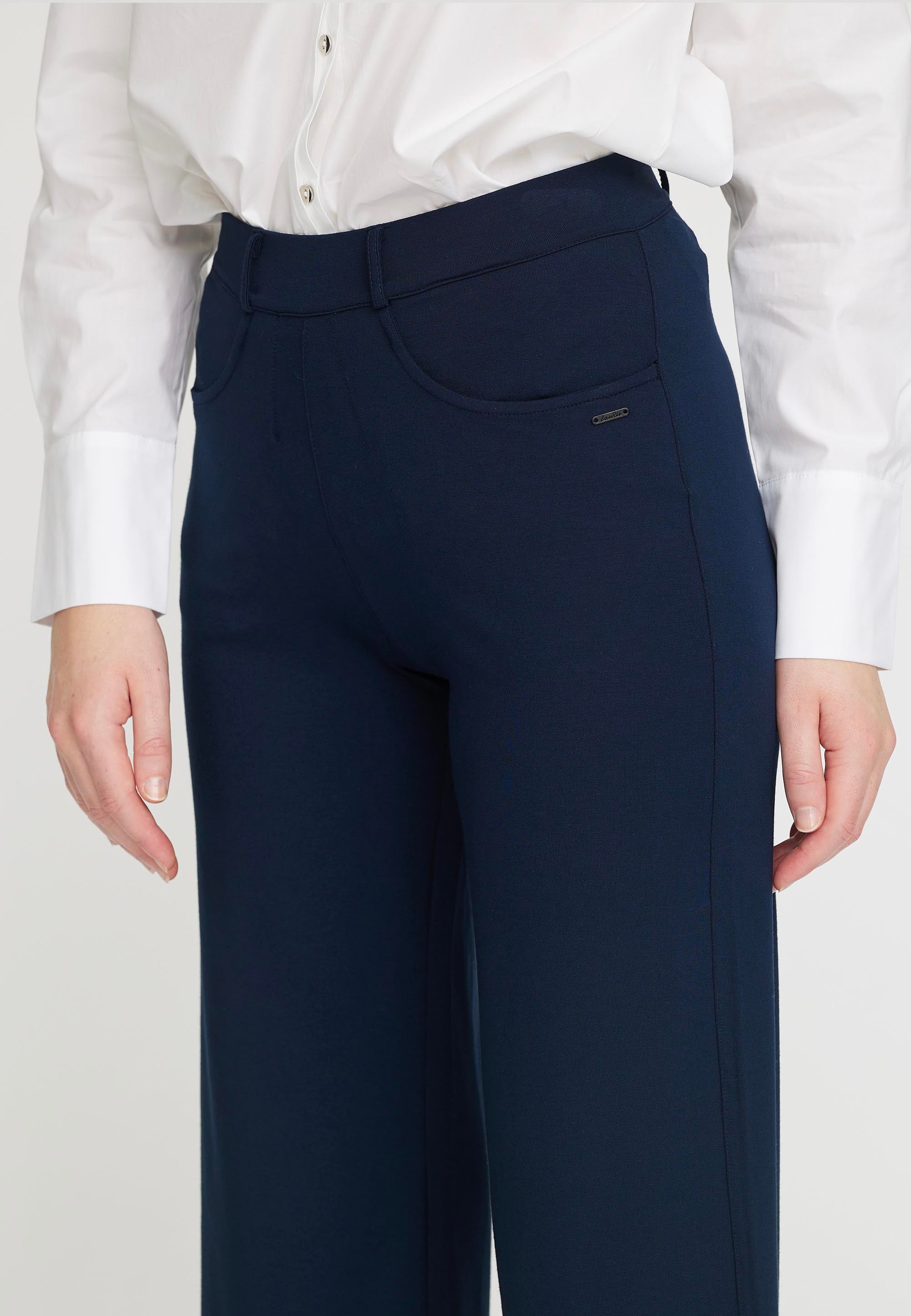 LAURIE Donna Loose Jersey Crop Loose 49104 Navy