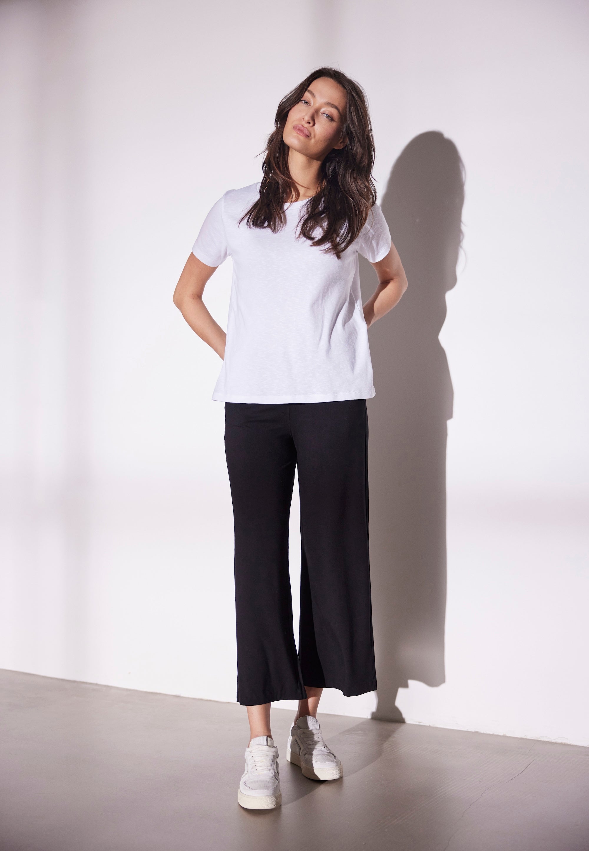 LAURIE Donna Loose Jersey Crop Loose 99104 Black