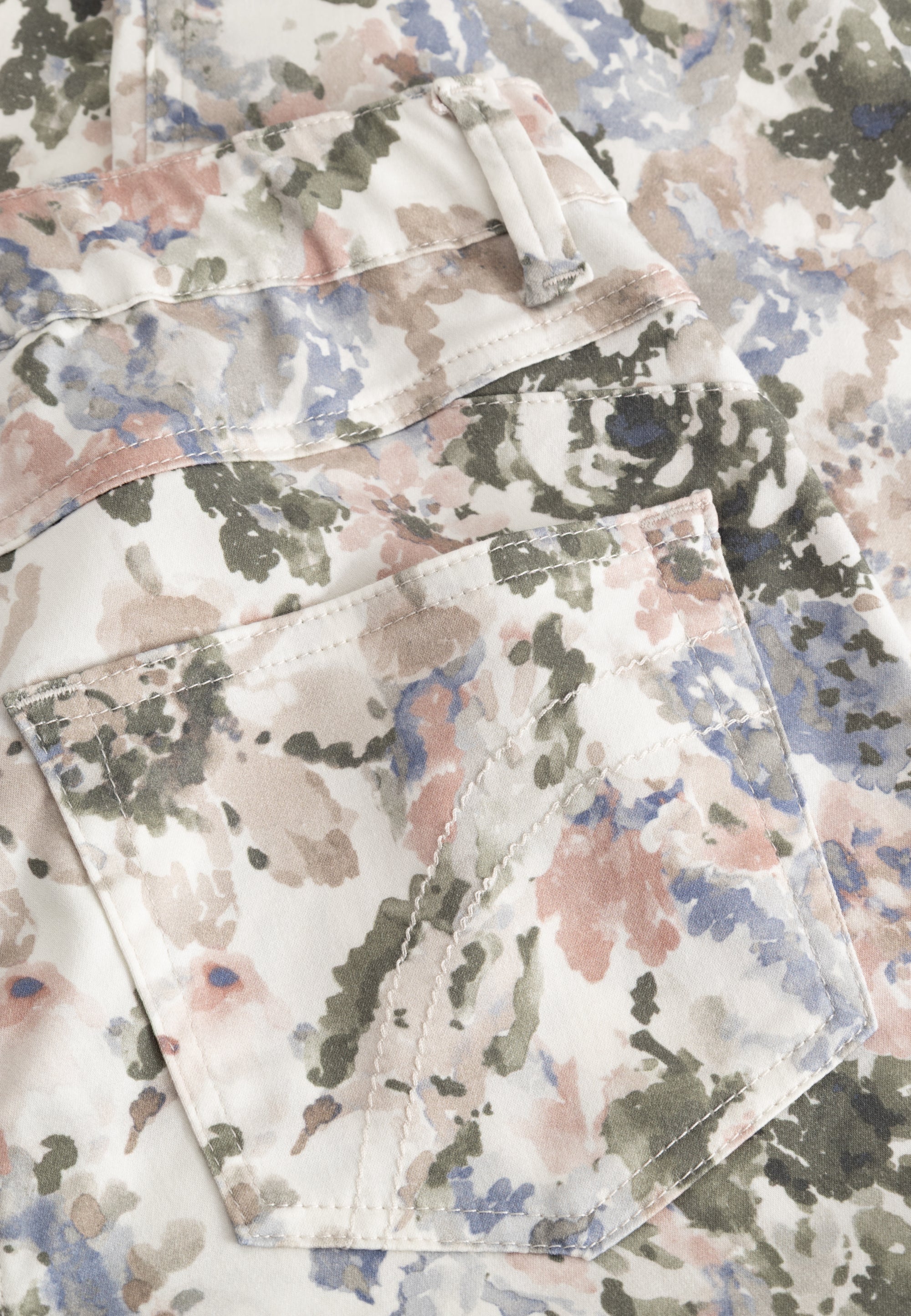 LAURIE Hannah Regular - Extra Short Length Regular 55140 Khaki watercolour print