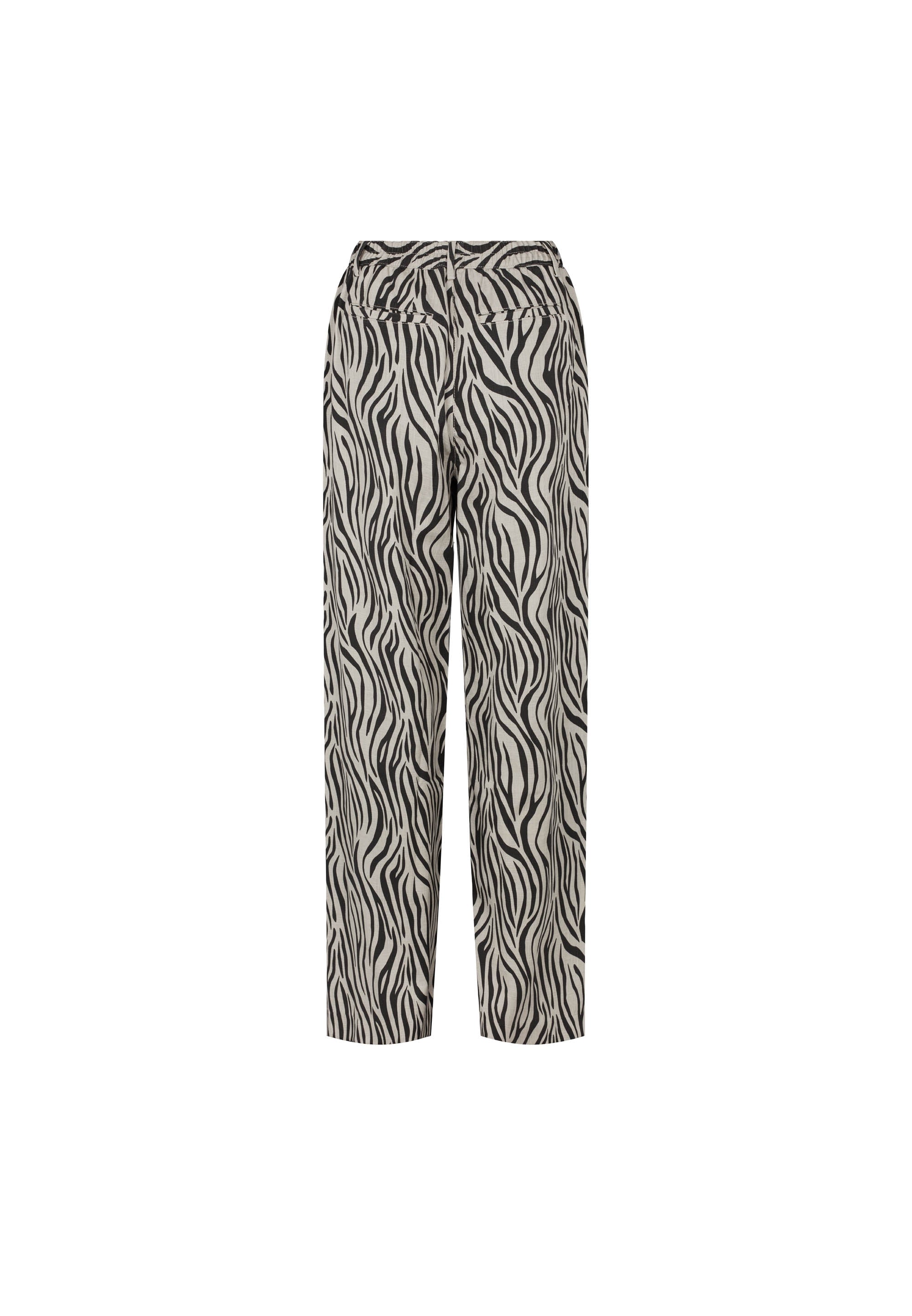 LAURIE Hilde Loose - Medium Length Trousers LOOSE 25010 Grey Sand Print