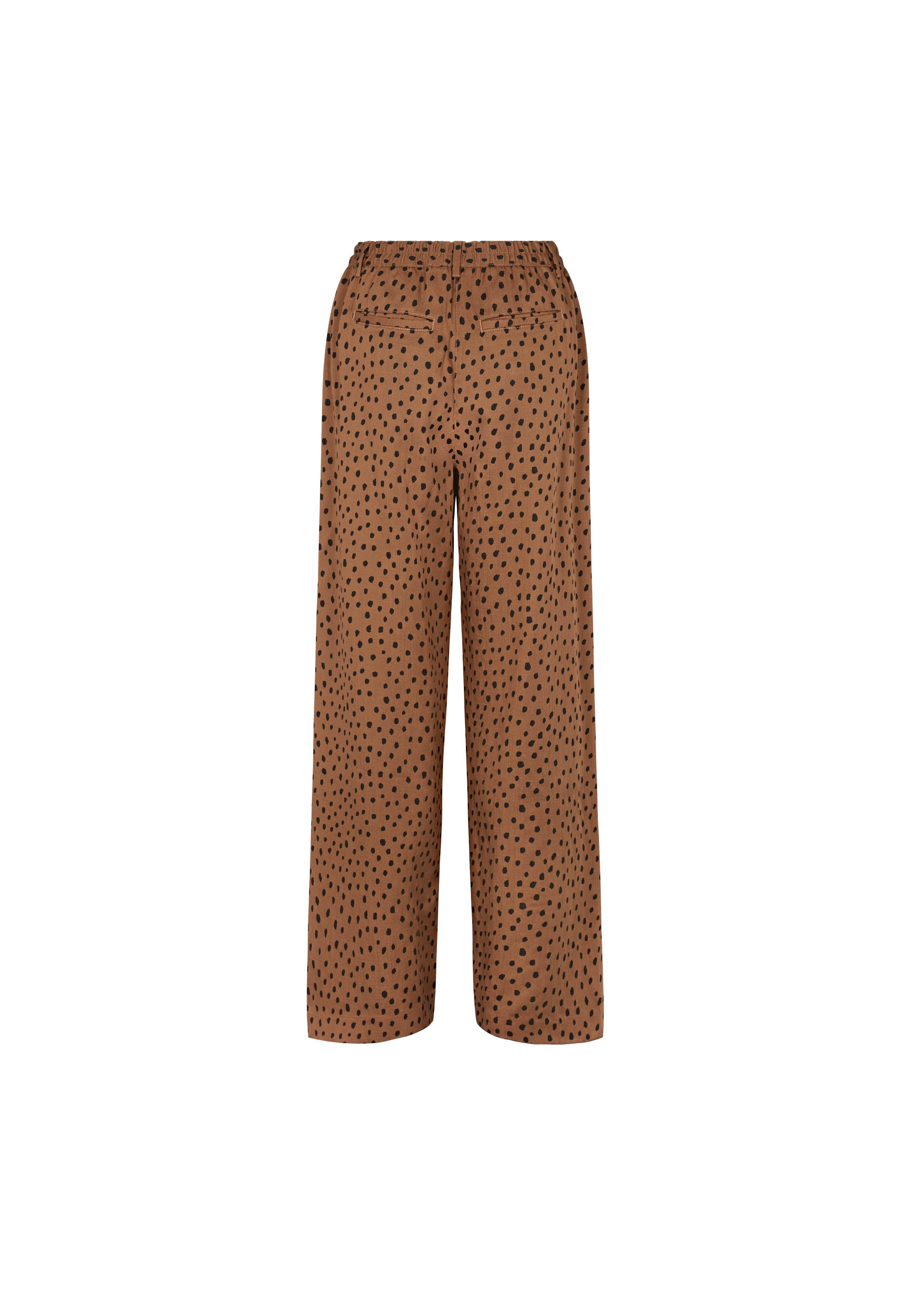 LAURIE Hilde Loose - Medium Length Trousers LOOSE 81010 Camel Print