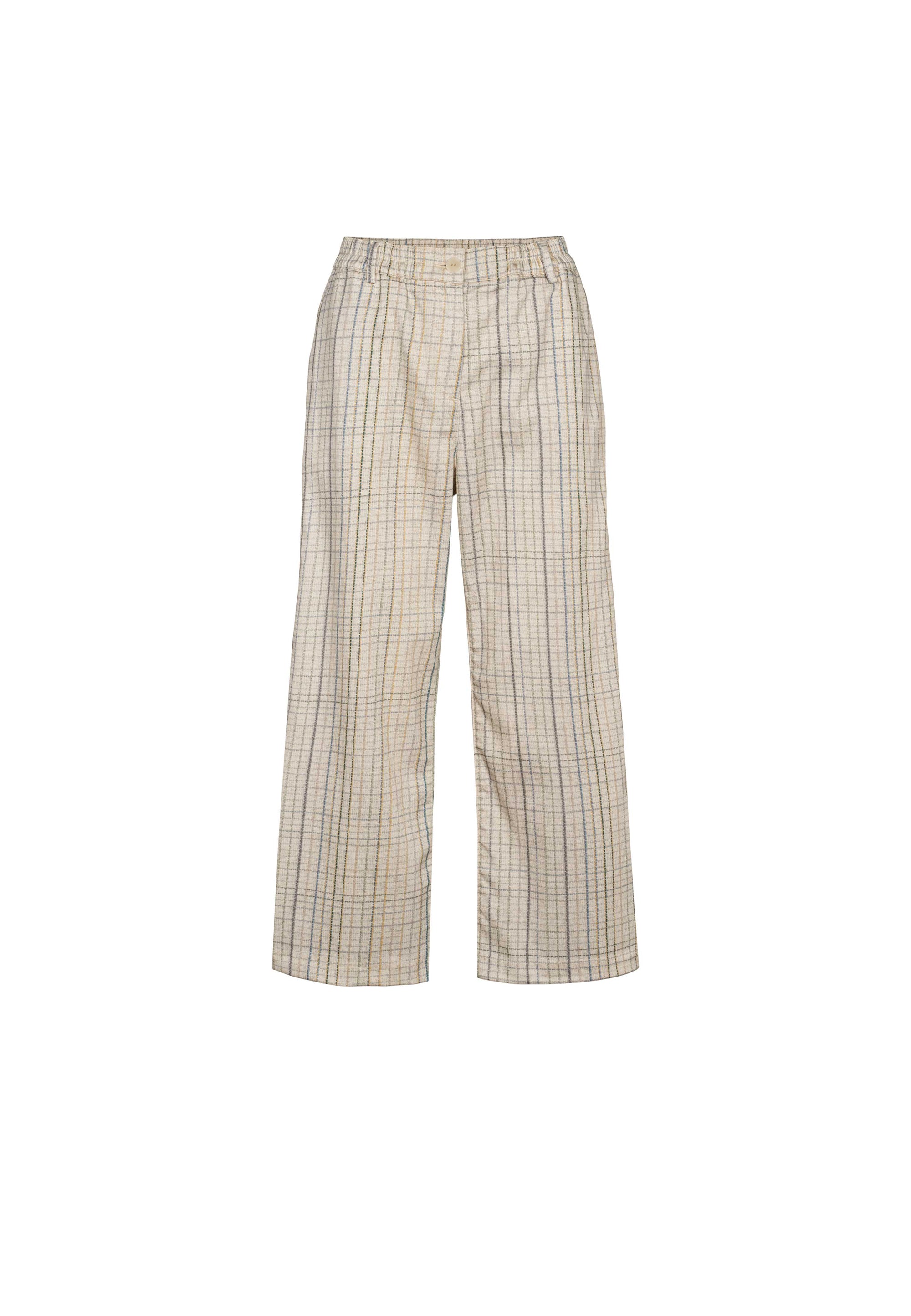 LAURIE Hilde Loose Crop Trousers LOOSE 13043 Birch Check Print