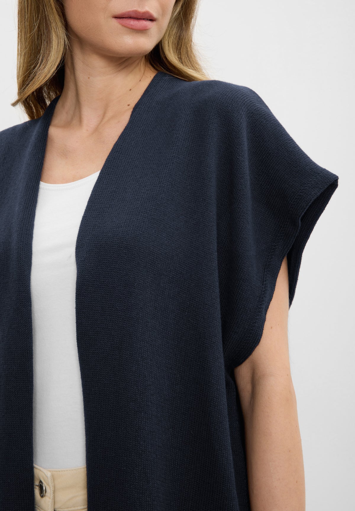 LAURIE Isabell vest Knitwear 49000 Navy