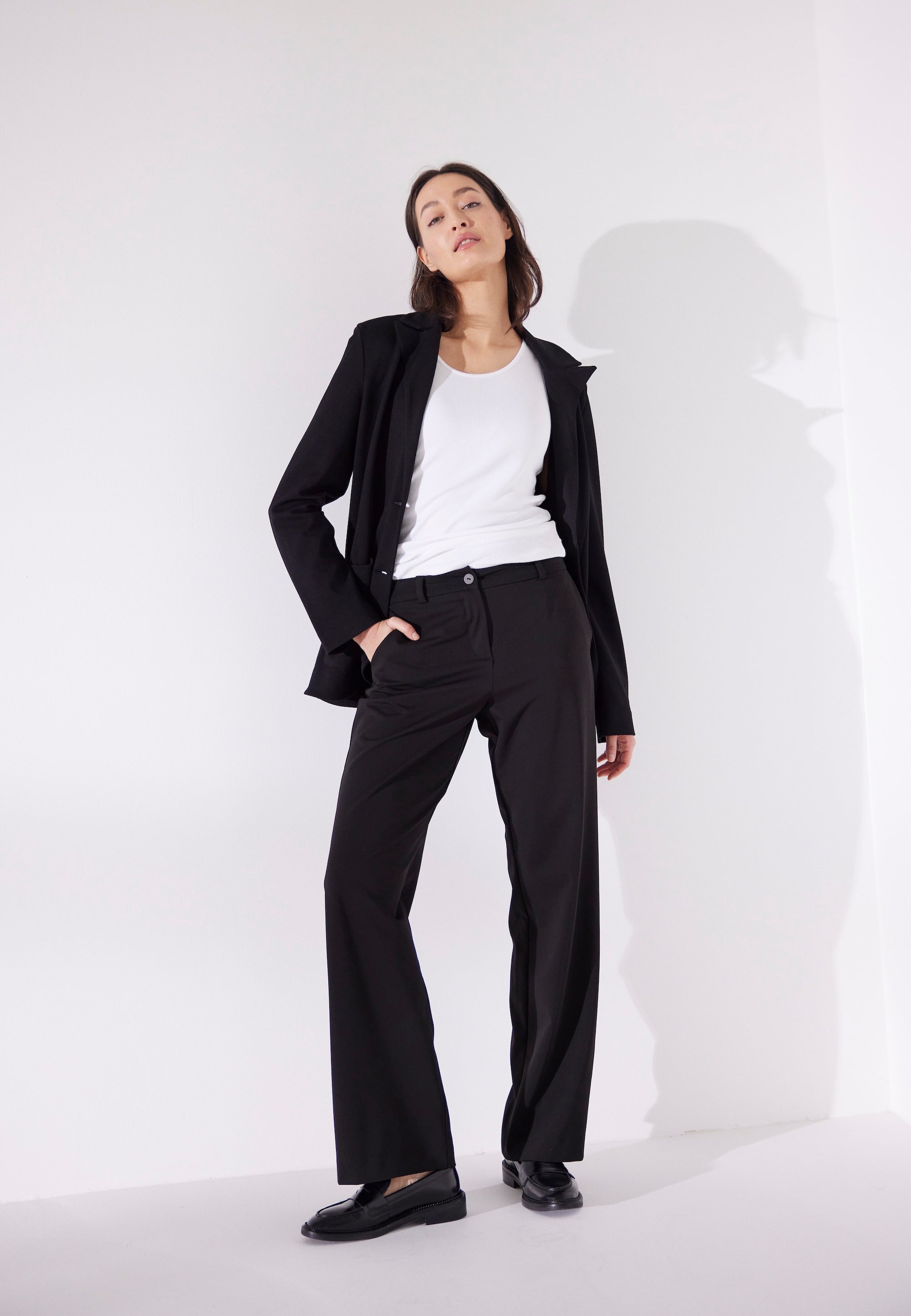 LAURIE  Jo Straight Long Length Trousers STRAIGHT 99000 Black