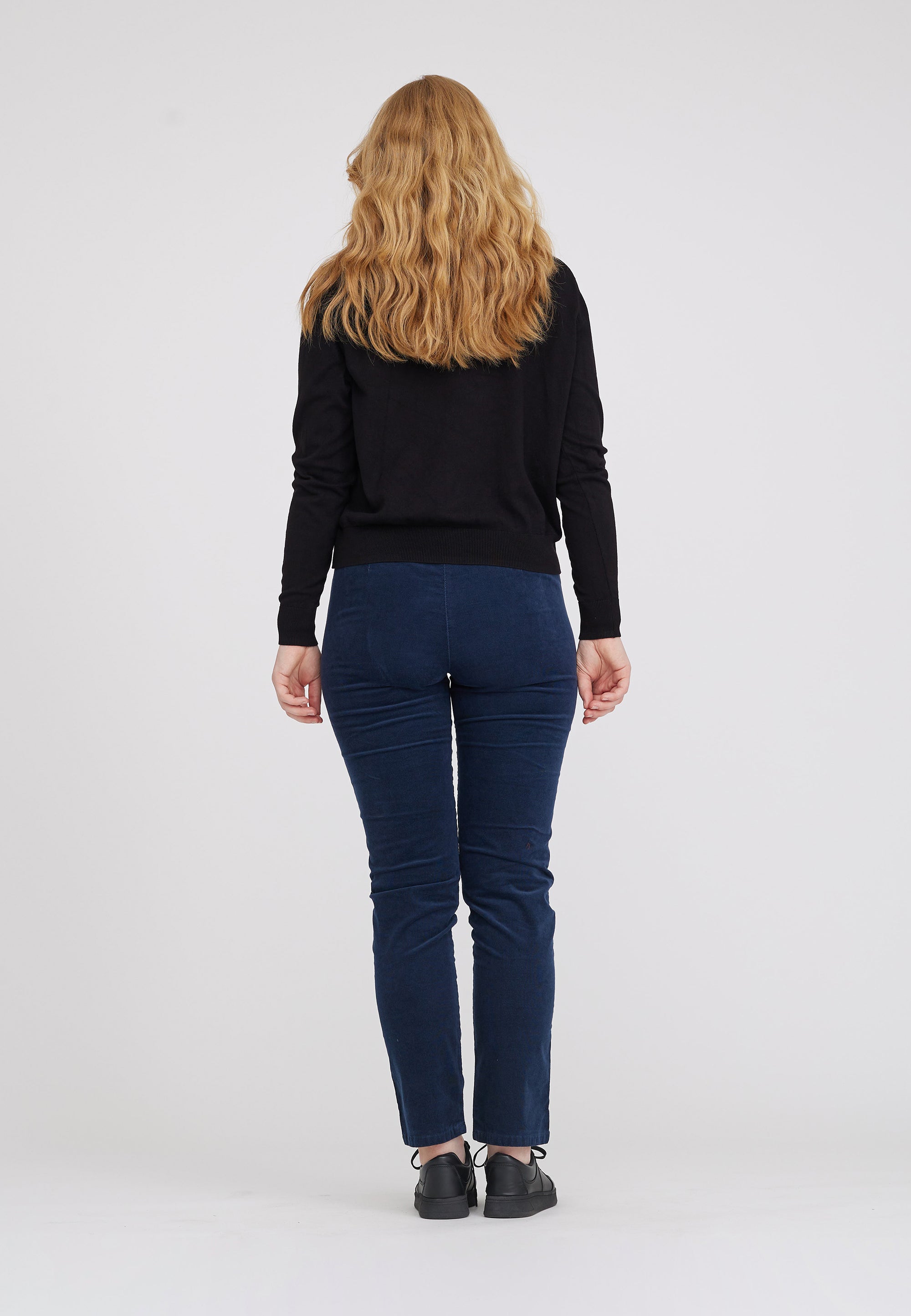 LAURIE  Kelly Regular Fløjl - Medium Length Regular 49000 Navy