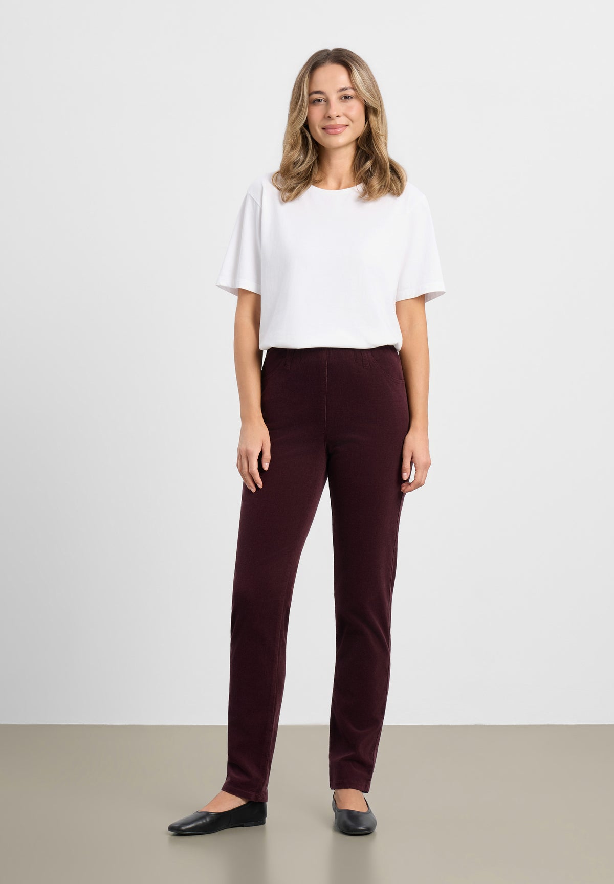 LAURIE Kelly Regular Fløjl - Medium Length Regular 68000 Dark Plum