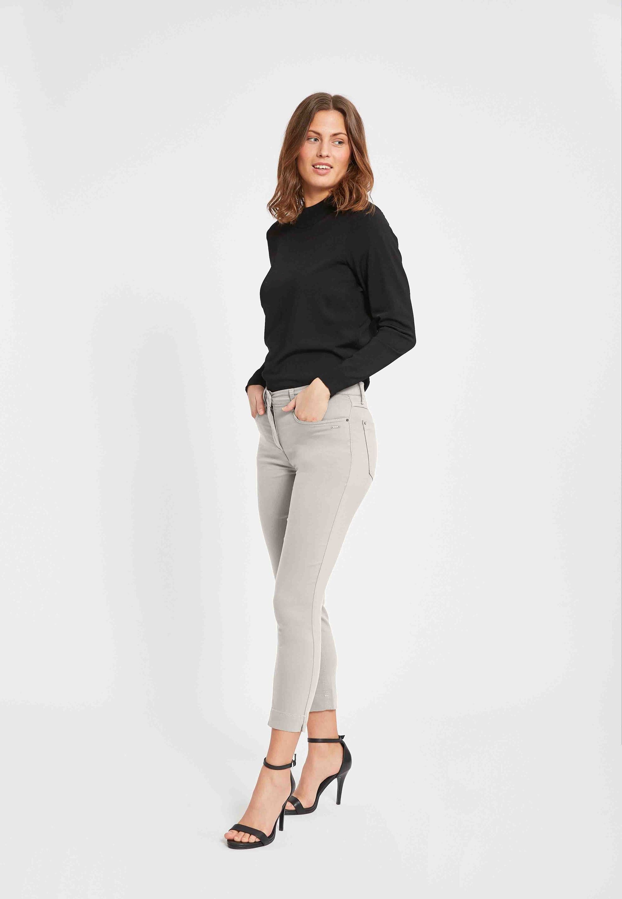 LAURIE  Laura Crop Slim Slim 25107 Grey Sand