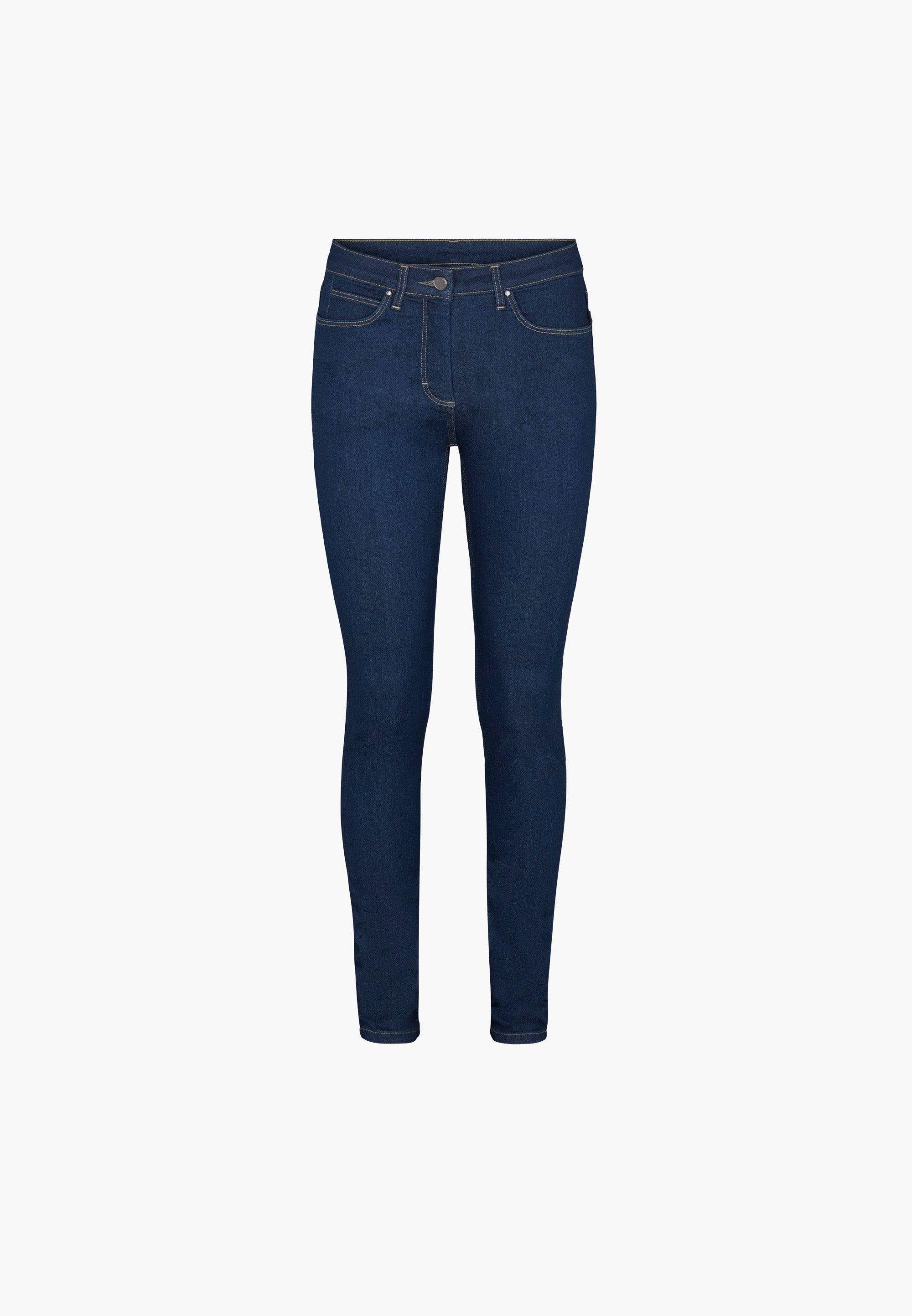 LAURIE  Laura Slim - Medium Length Trousers SLIM 49501 Dark Blue Denim