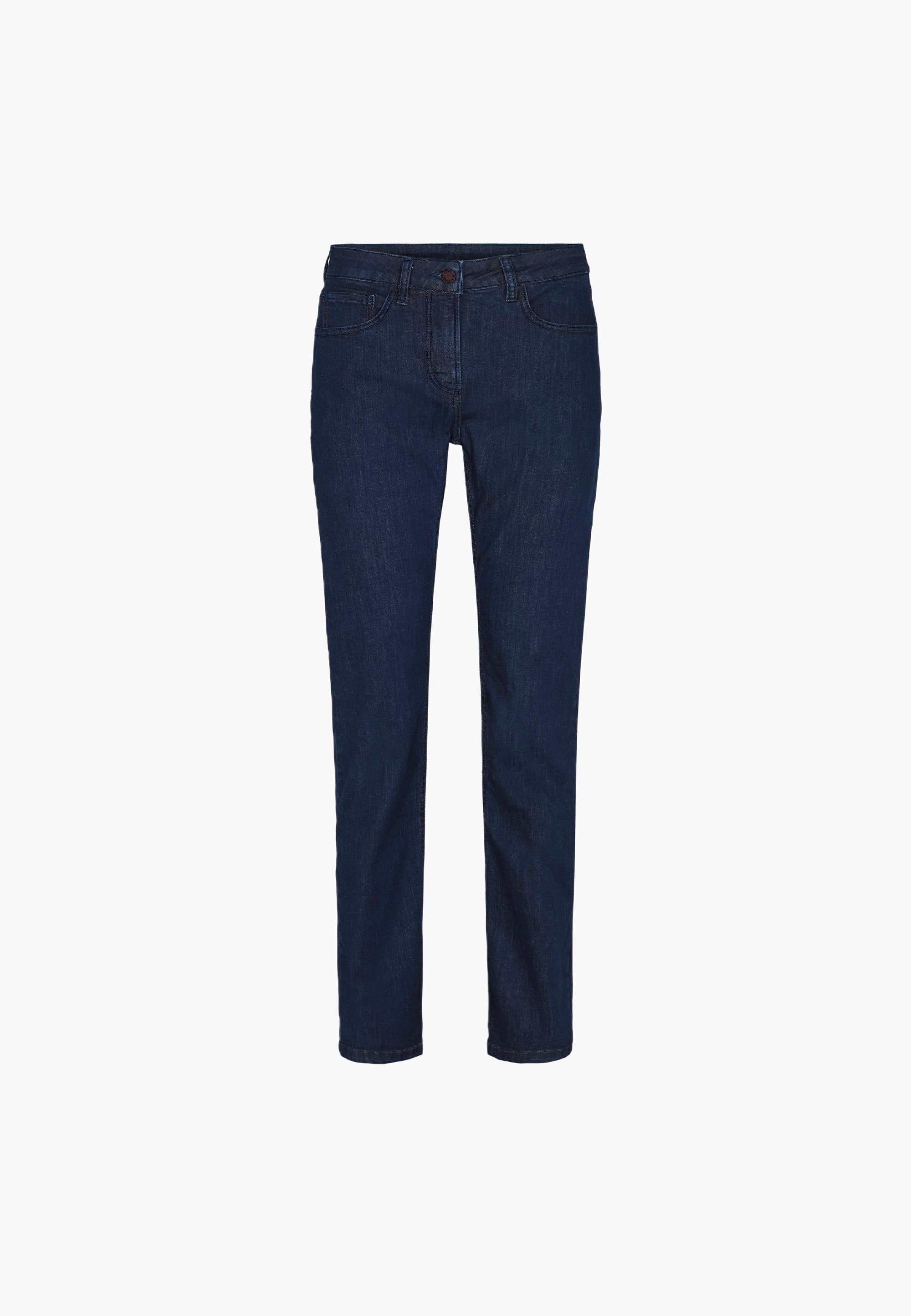 LAURIE  Laura Slim - Medium Length - Ecolabel Trousers SLIM 49505 Dark Blue Denim
