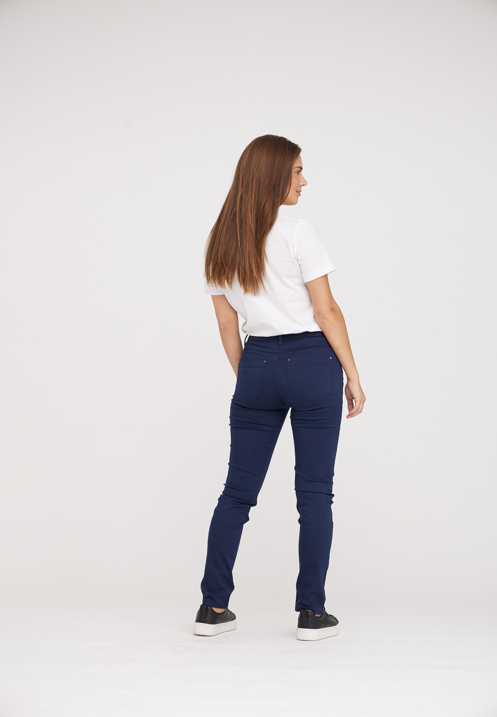 LAURIE  Laura Slim - Short Length Trousers SLIM 49000 Navy