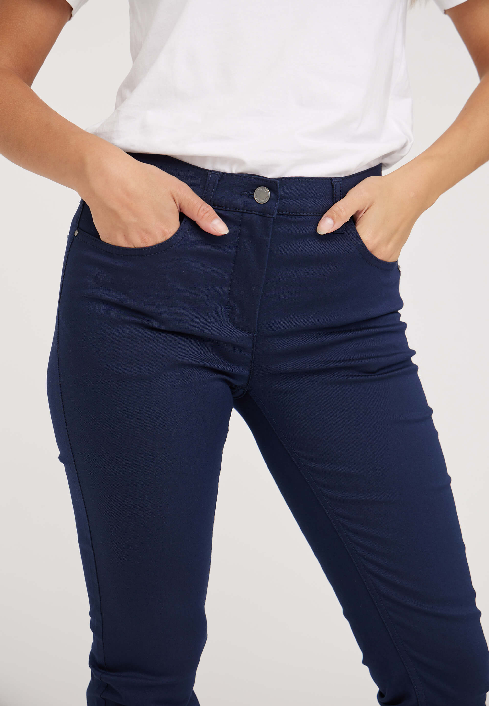 LAURIE  Laura Slim - Short Length Trousers SLIM 49000 Navy