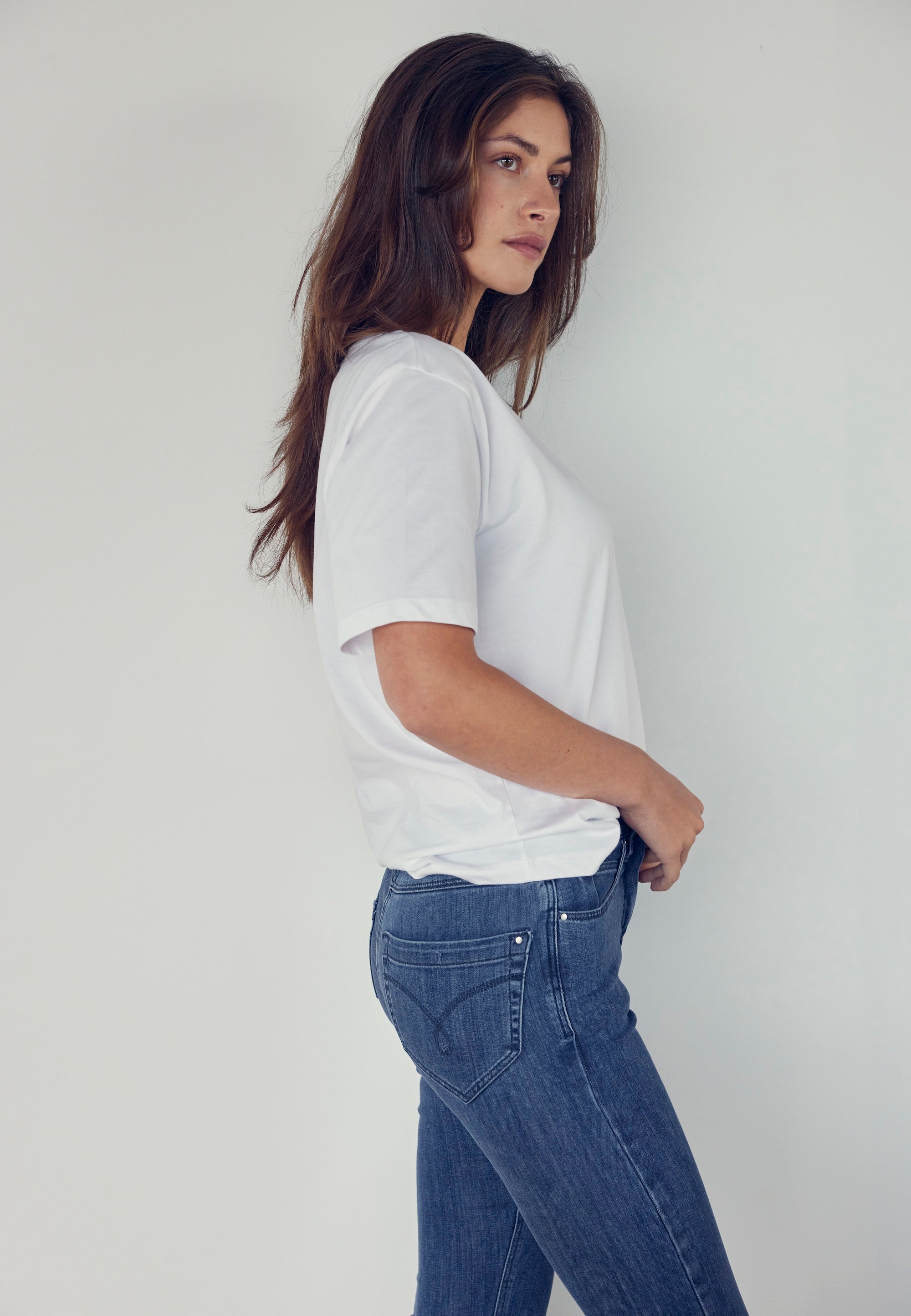 LAURIE  Olivia Skinny - Medium Length Skinny 45504 Medium Blue Denim