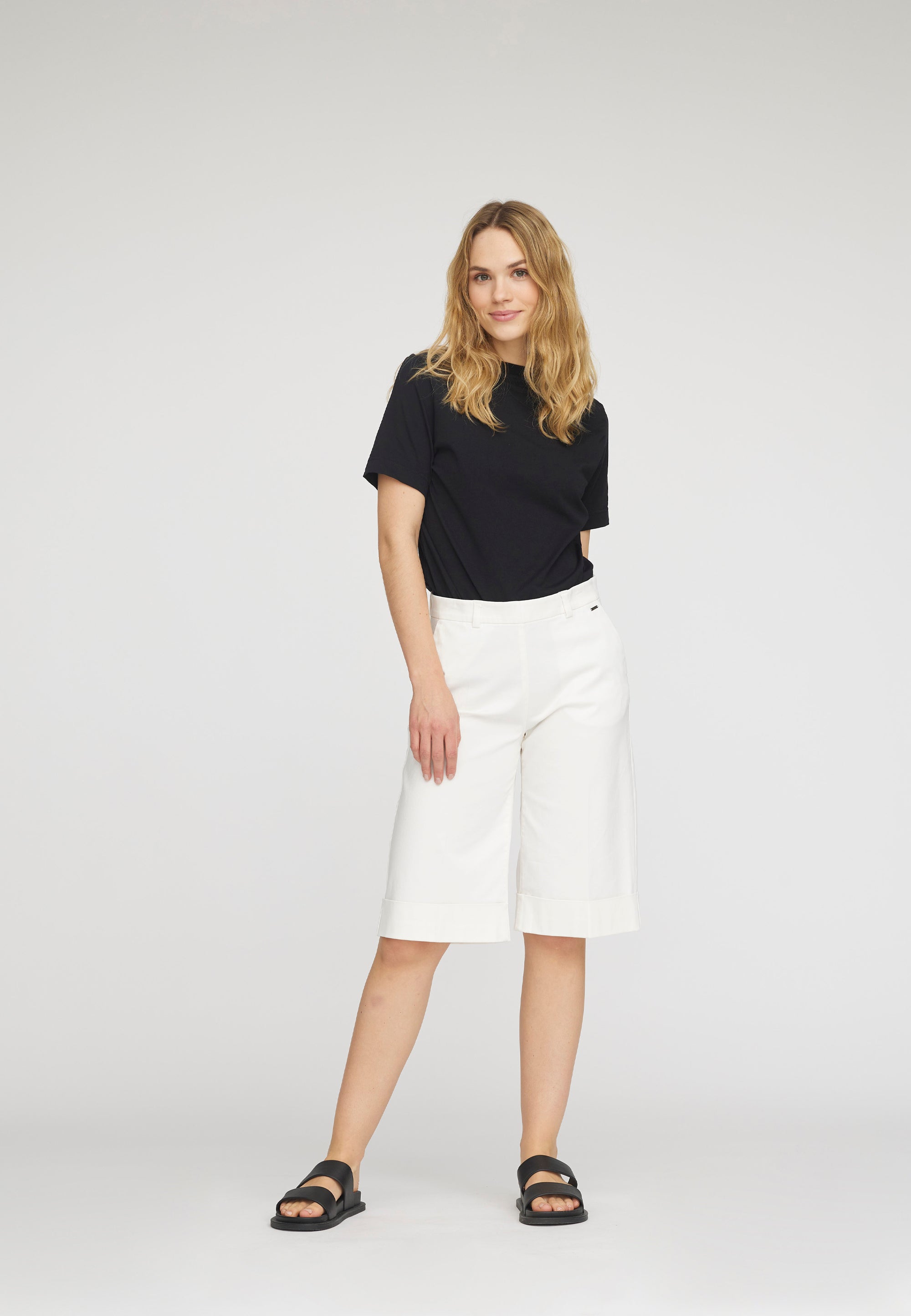 LAURIE Phoebe Turn-Up Loose Shorts Trousers LOOSE 12000 Ivory