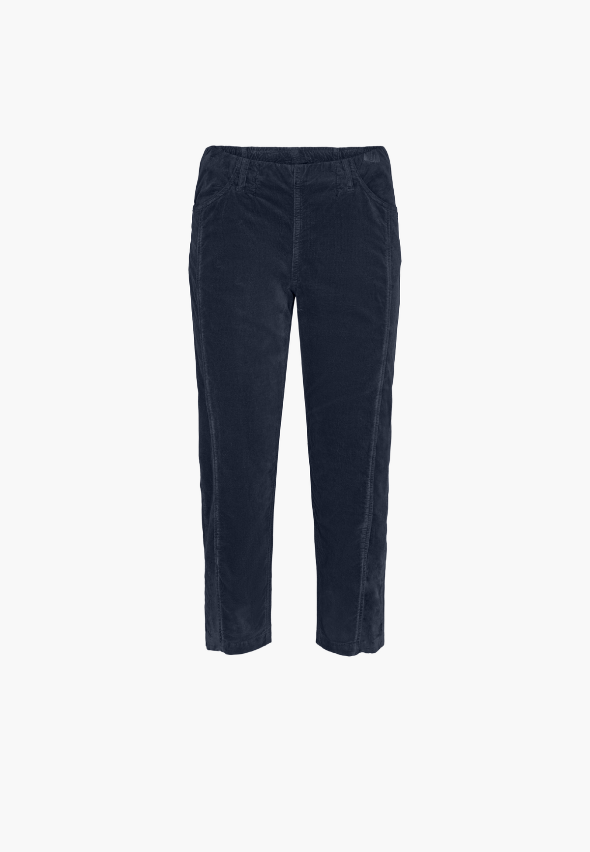 LAURIE Piper Pure Regular Fløjl - Cropped Regular 49000 Navy