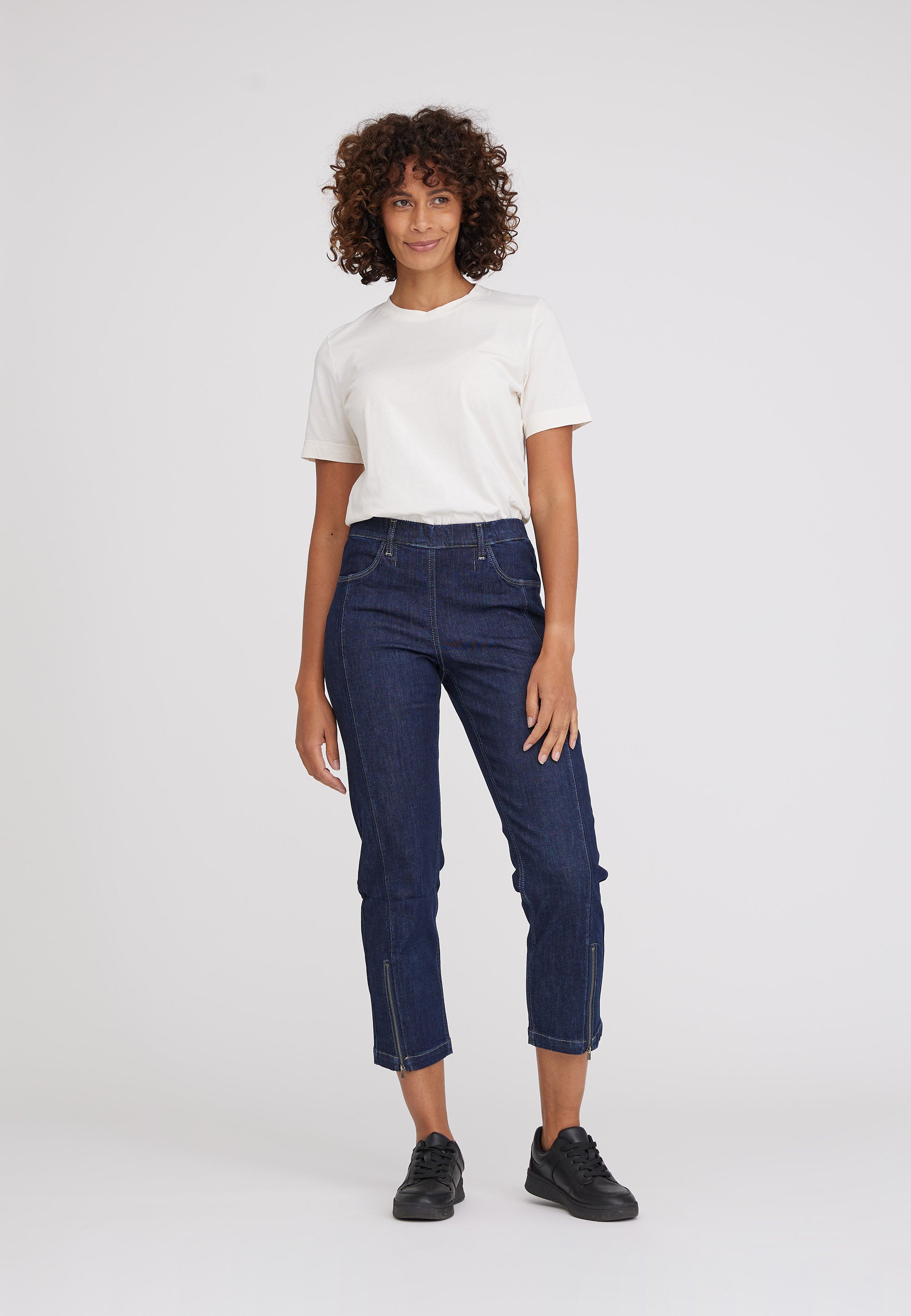 LAURIE Piper Regular Crop Regular 49501 Dark Blue Denim