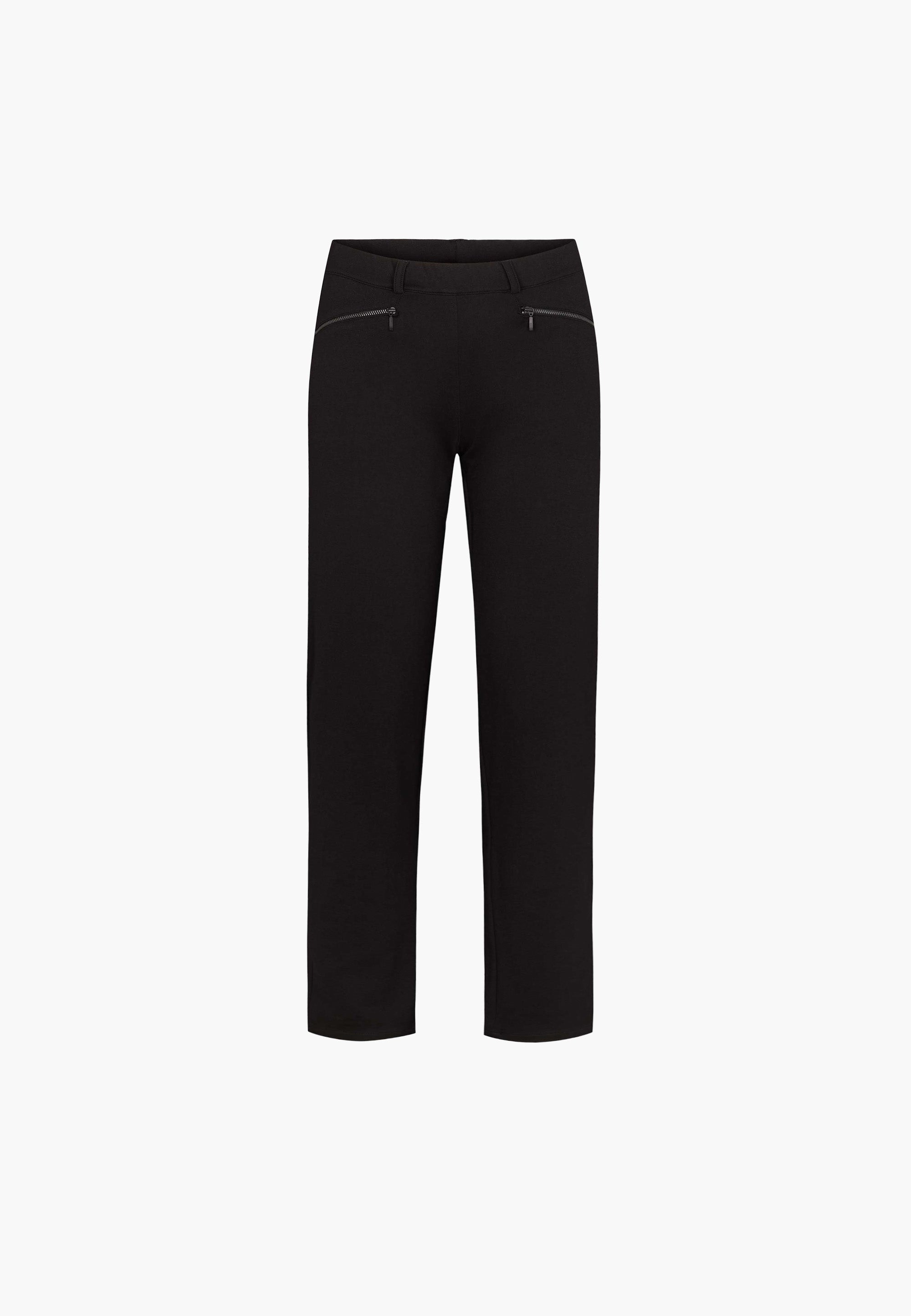 LAURIE  Ruby Straight - Medium Length Trousers STRAIGHT 99143 Black brushed