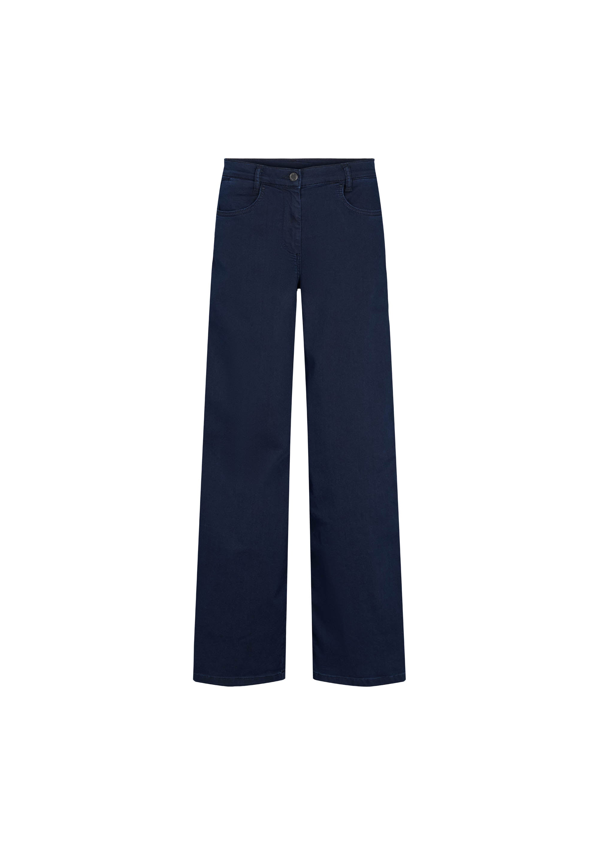 LAURIE Serene 5-pocket Loose - Medium Length Trousers LOOSE 49520 Dark Blue Denim