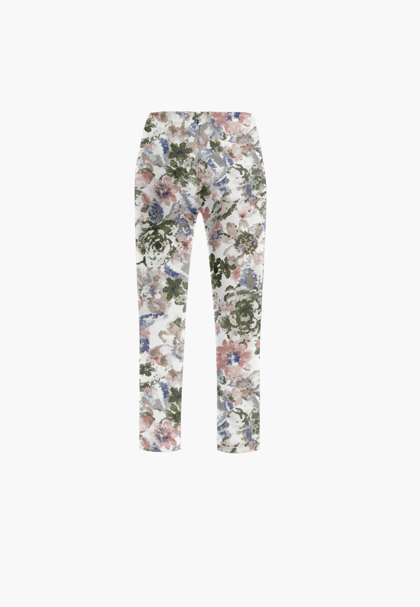LAURIE Taylor Regular Cropped Regular 55140 Khaki watercolour print
