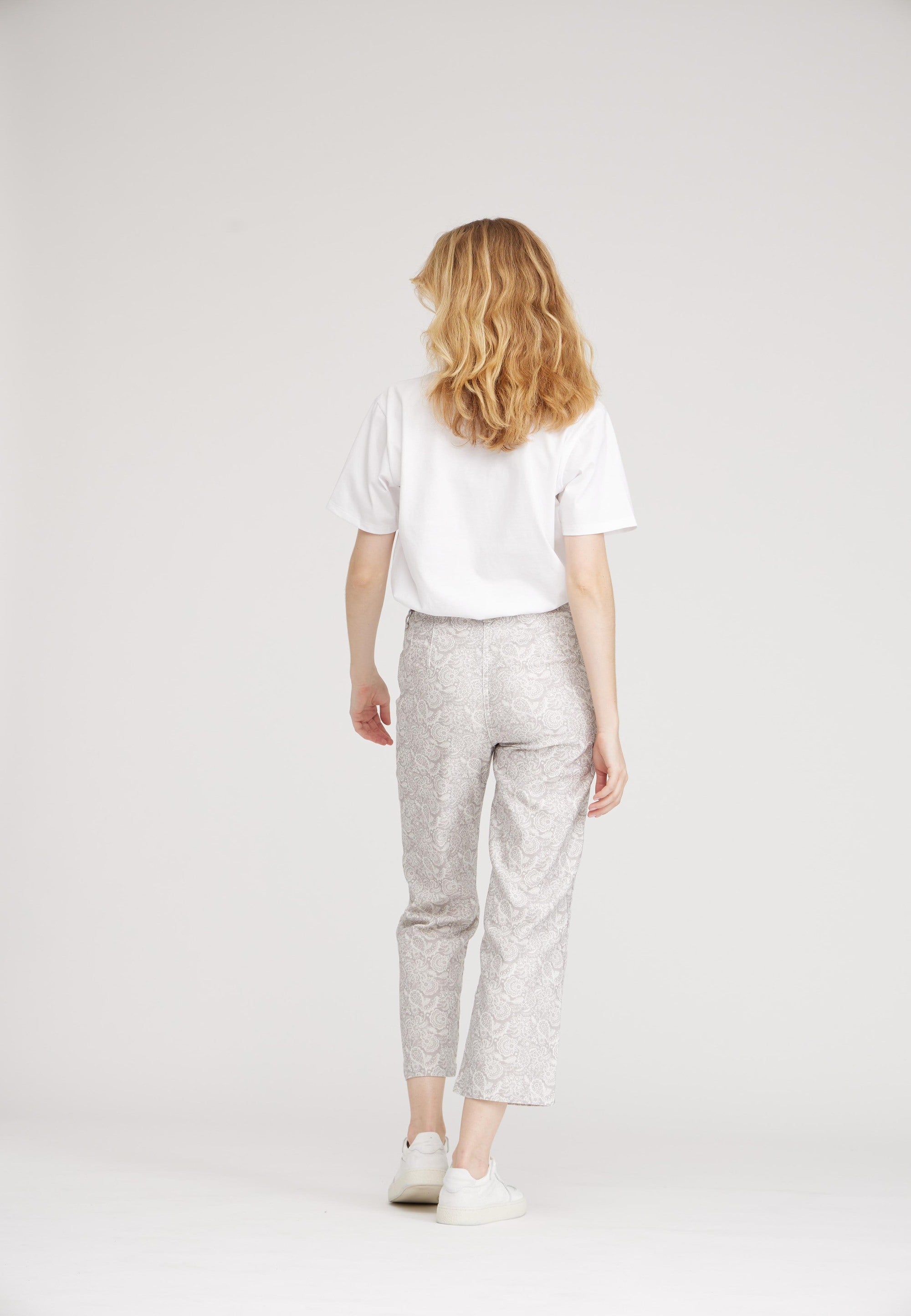 LAURIE Tracy - Crop Straight 25015 Grey Sand Print