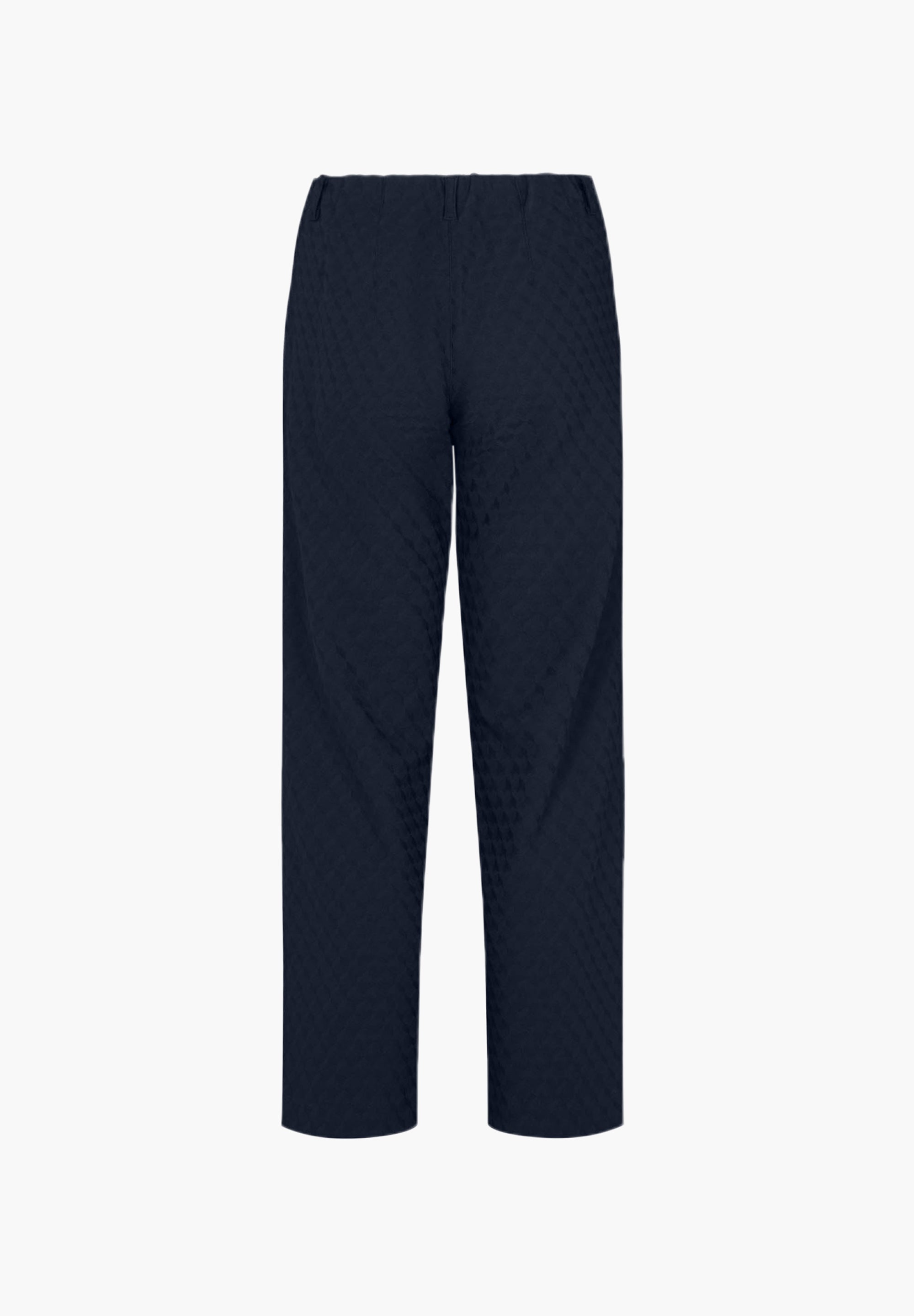LAURIE Tracy Straight - Medium Length Trousers STRAIGHT 49603 Navy Jacquard