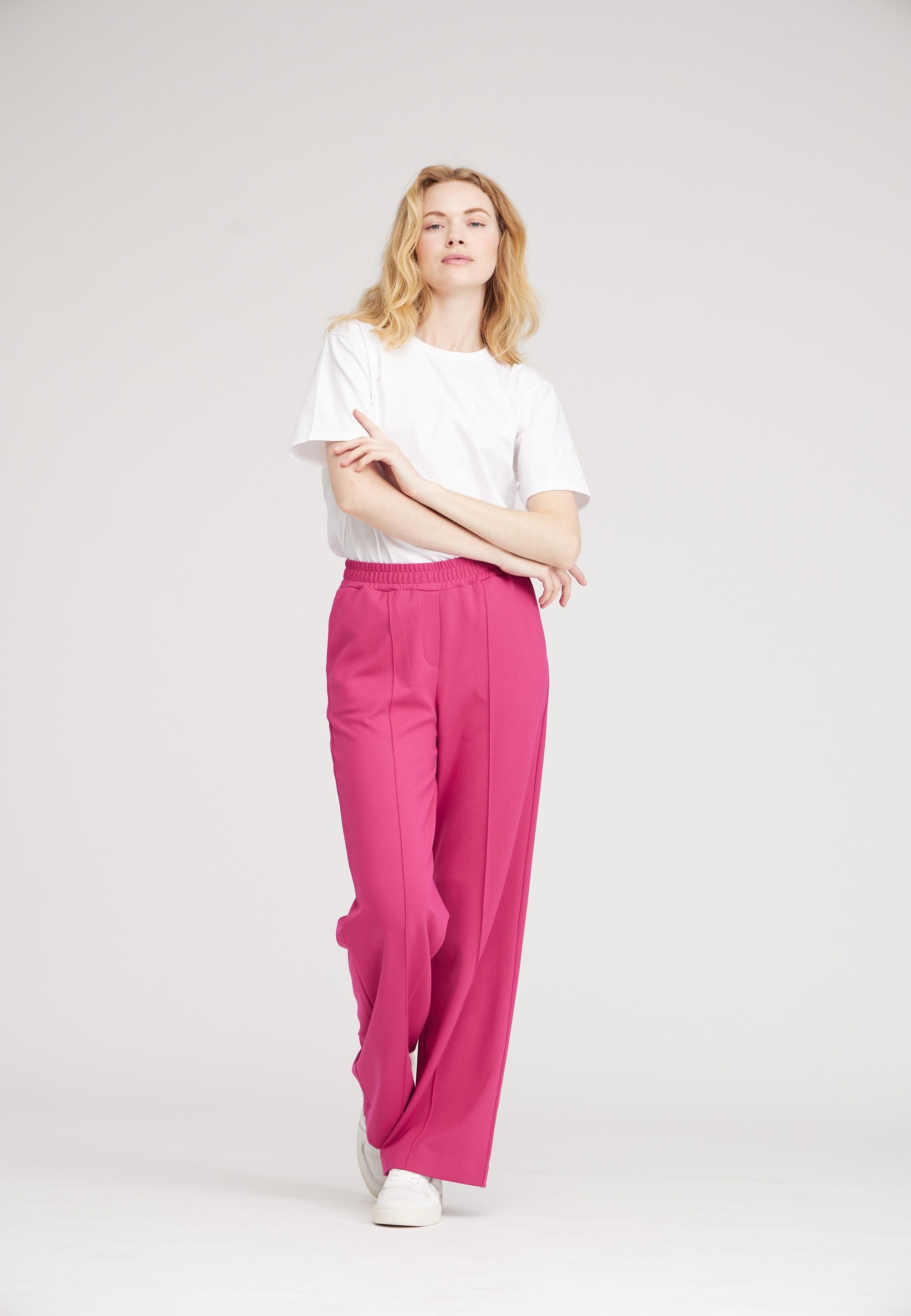LAURIE Daisy Straight - Medium Length Trousers STRAIGHT 31100 Ruby