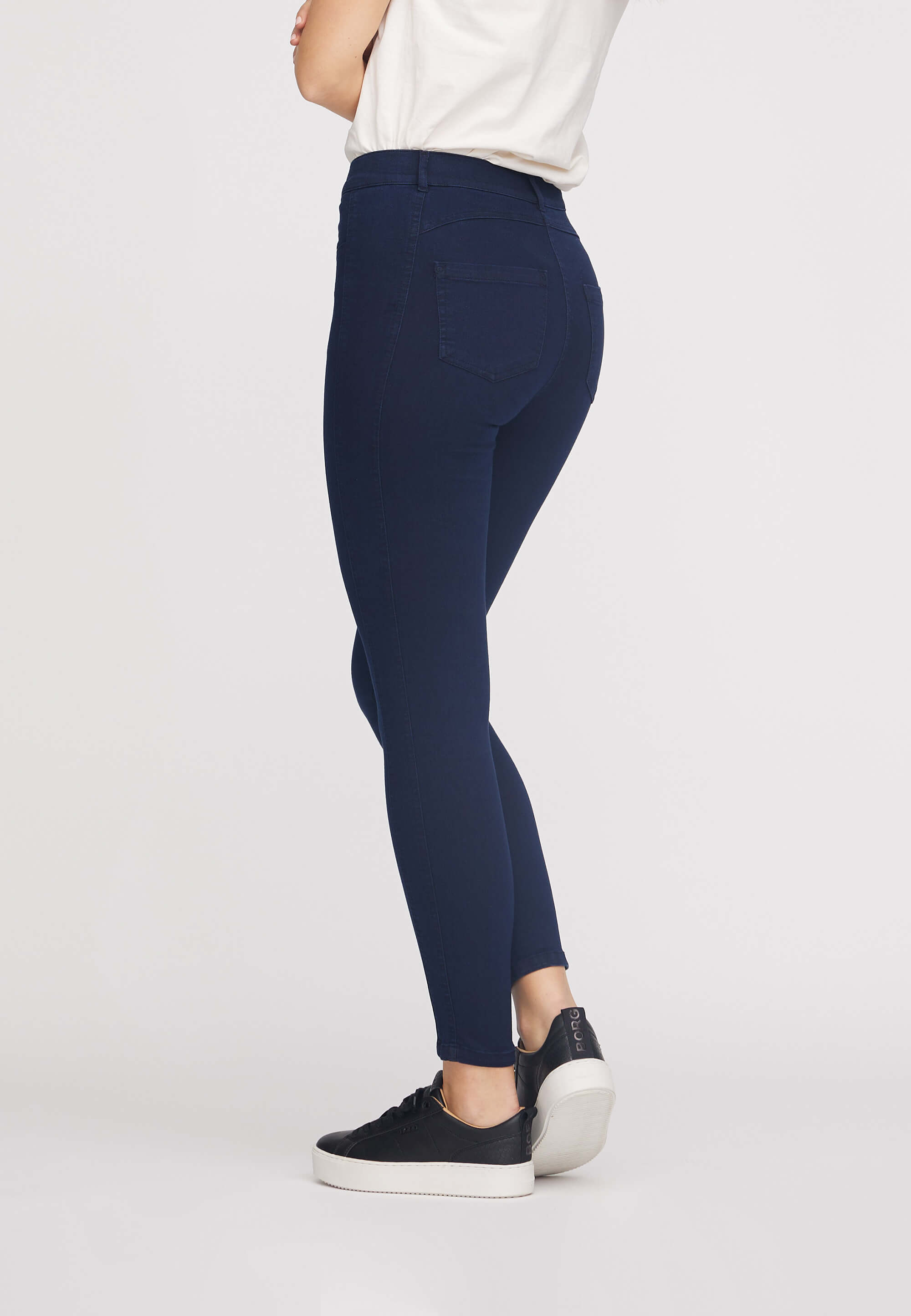 LAURIE Serene 5-pocket Slim - Short Length Trousers SLIM 49520 Dark Blue Denim